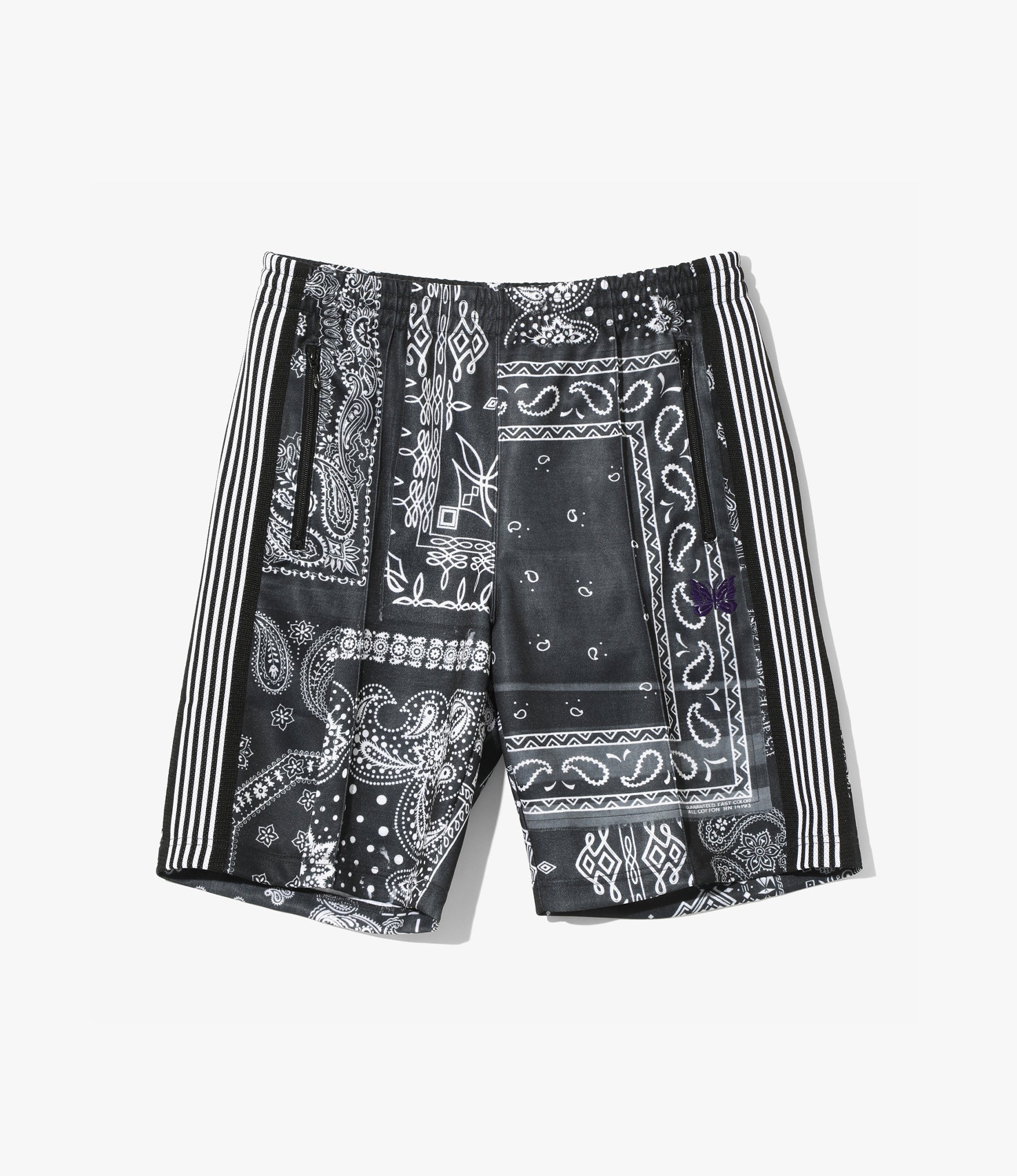 Track Short – Black Bandana Print