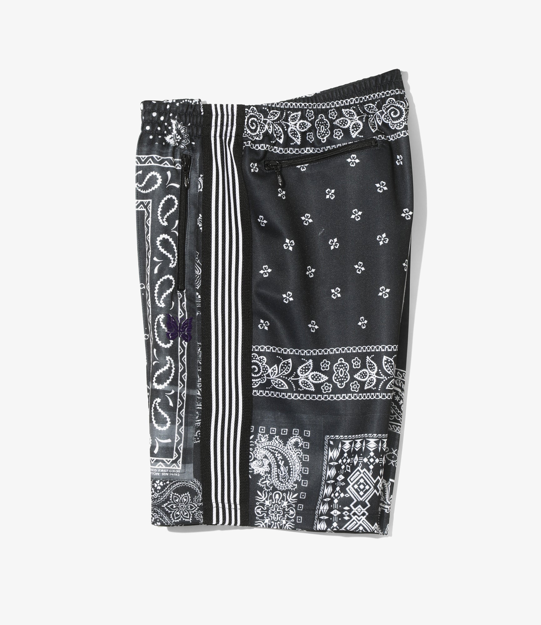 Track Short – Black Bandana Print