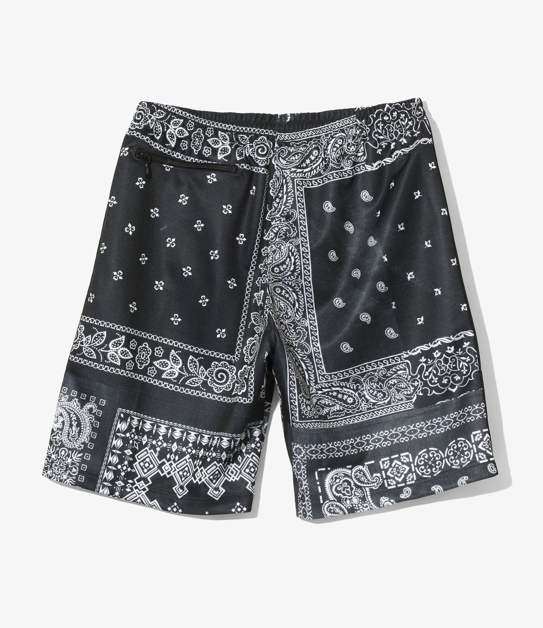 Track Short – Black Bandana Print