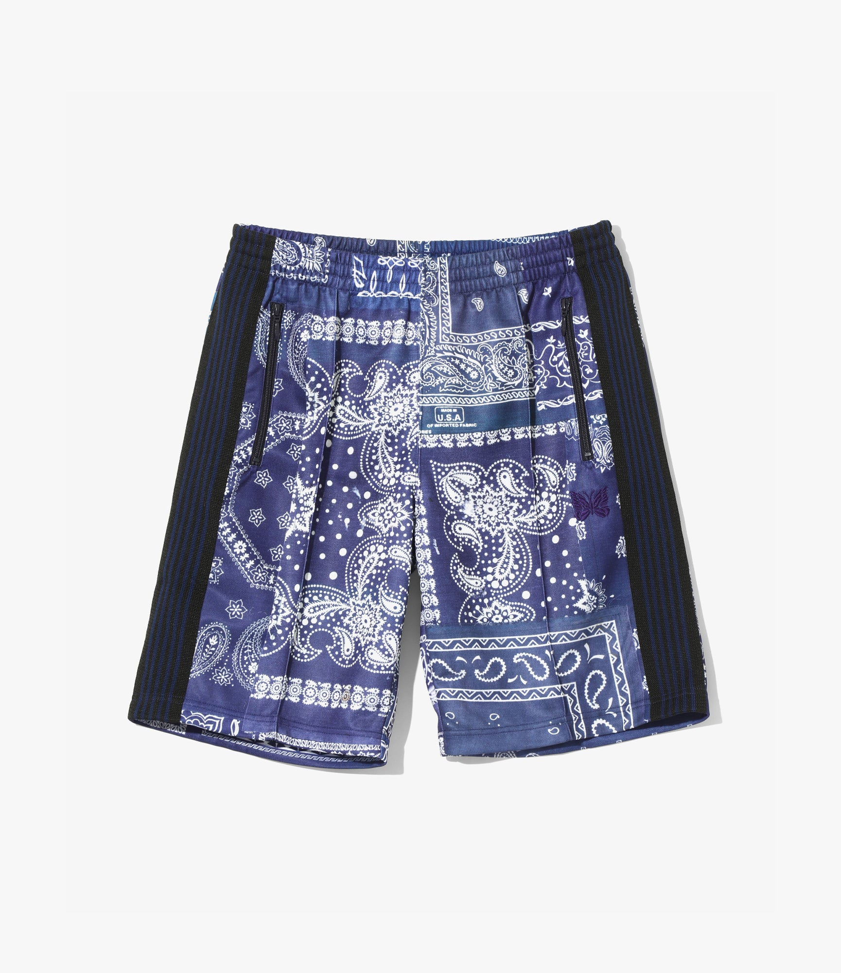 Track Short – Navy Bandana Print