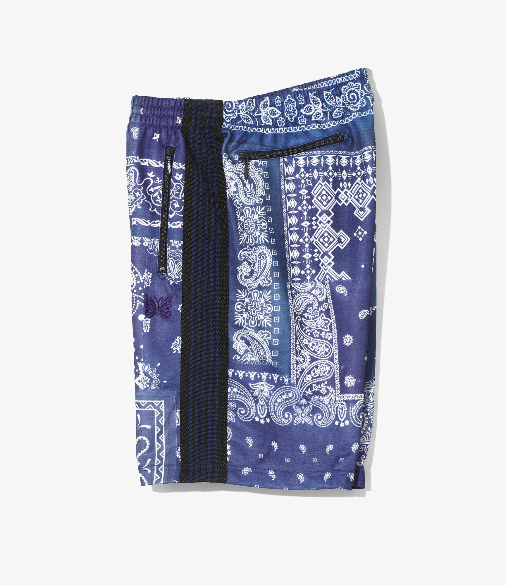 Track Short – Navy Bandana Print