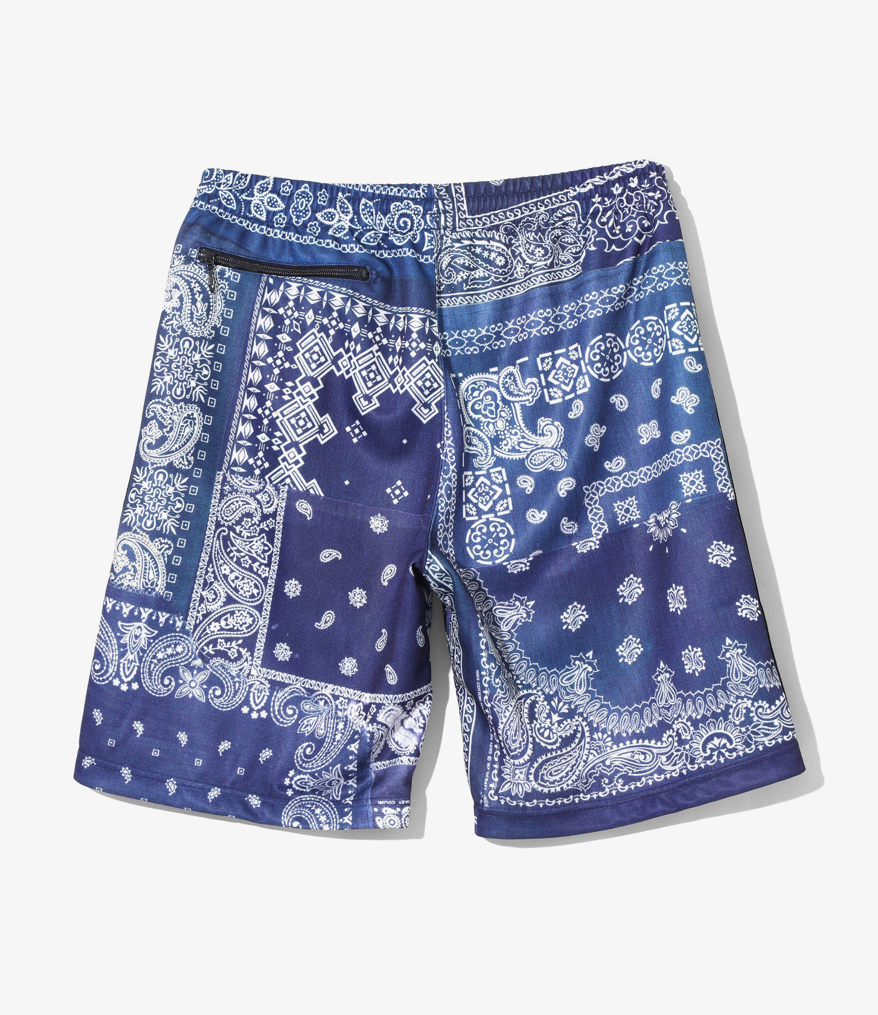 Track Short – Navy Bandana Print