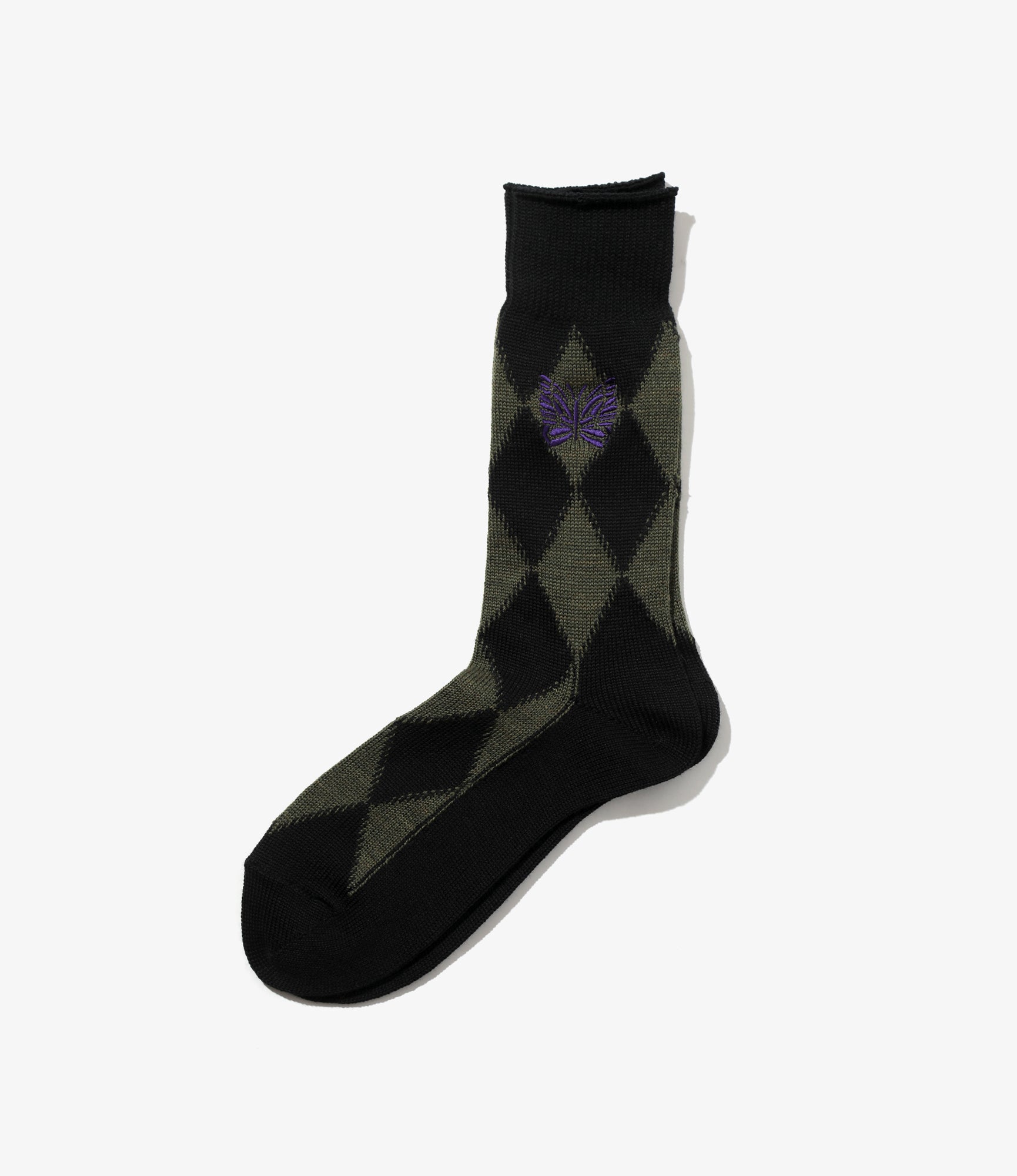 Merino Wool Argyle Jacquard Socks