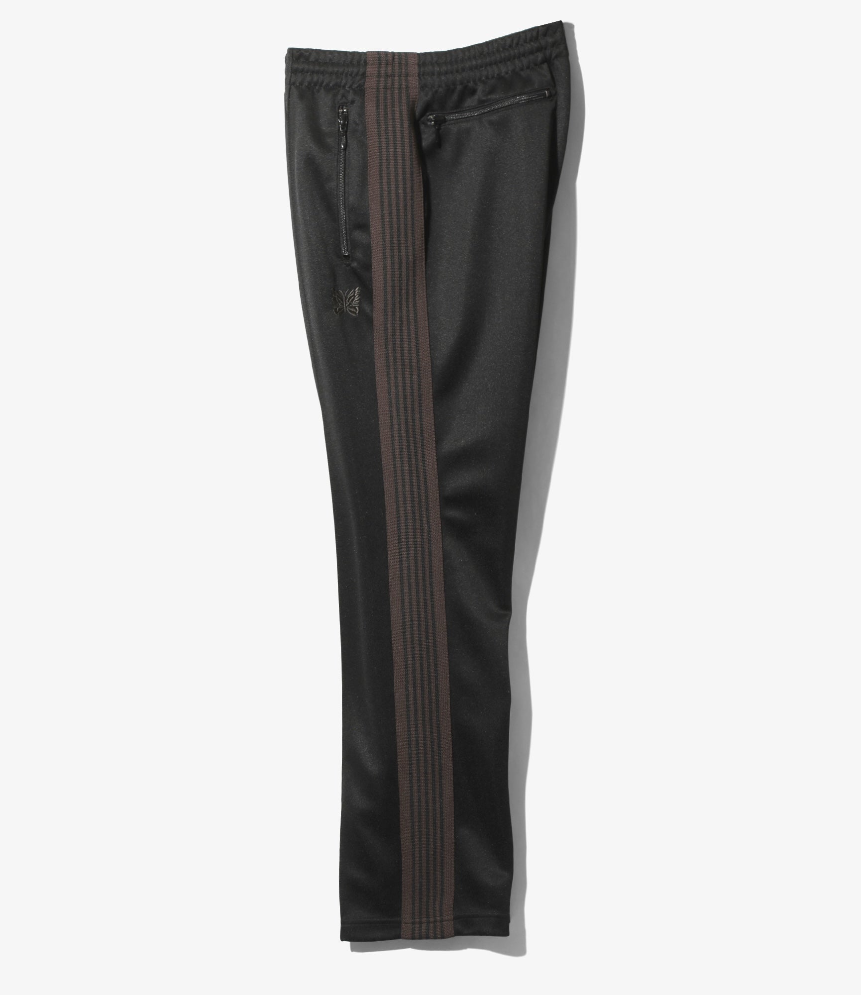 Narrow Track Pant – Black Smooth Polyester