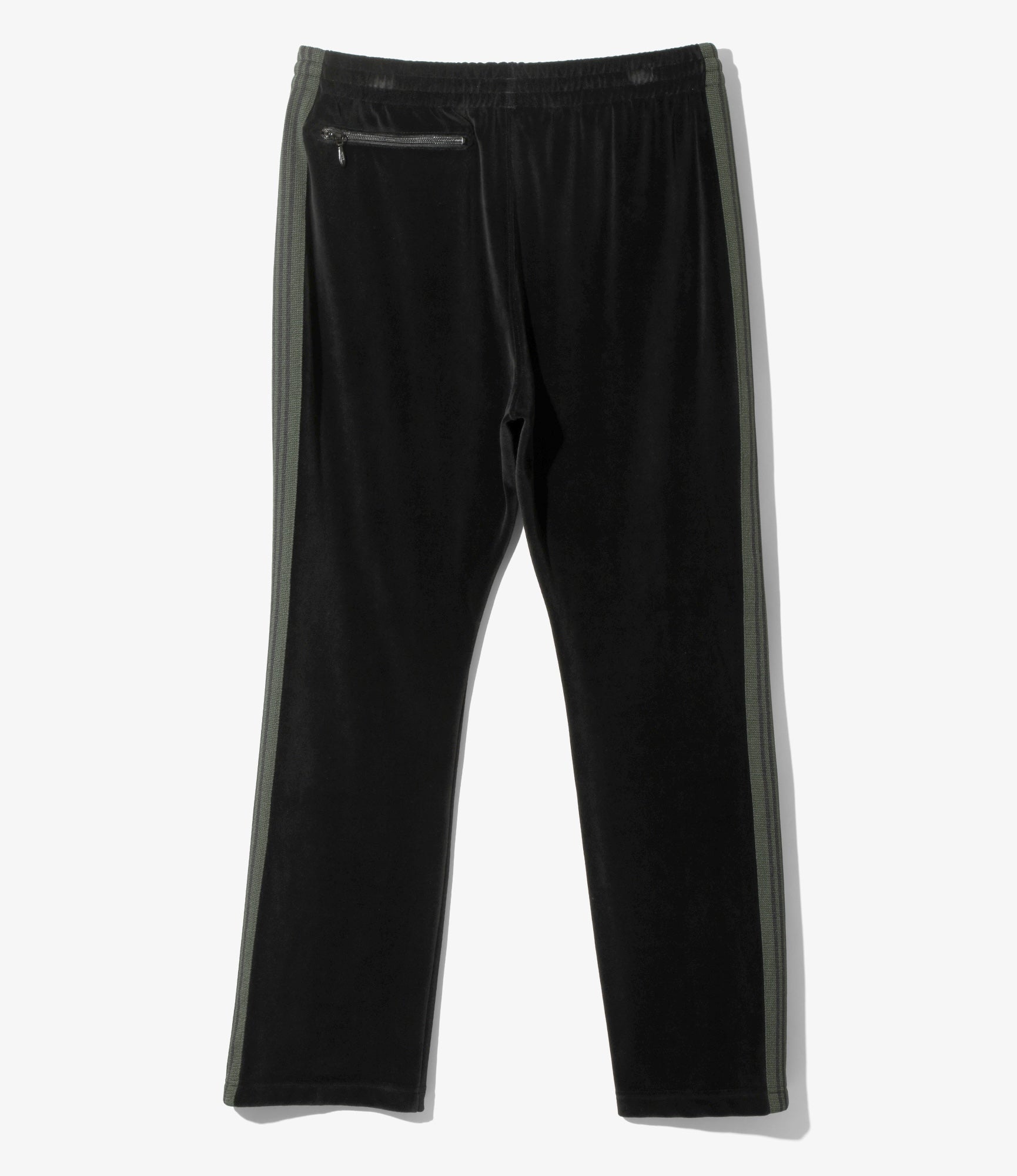 Black velour track pants online