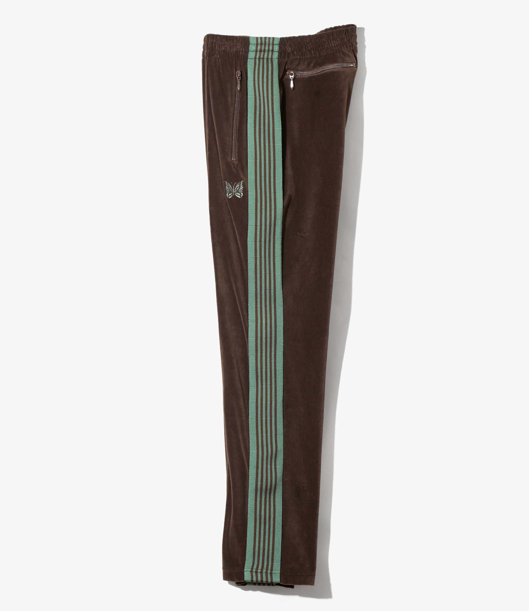 Narrow Track Pant – Brown Velour