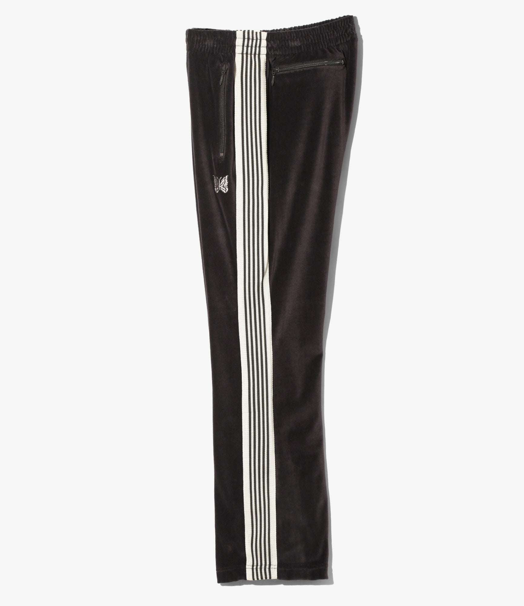 Narrow Track Pant – Charcoal Velour