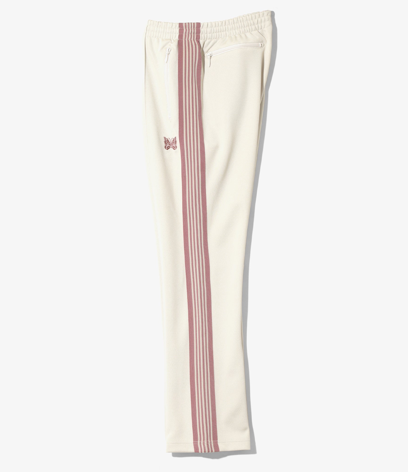 Narrow Track Pant – Ivory Smooth Polyester