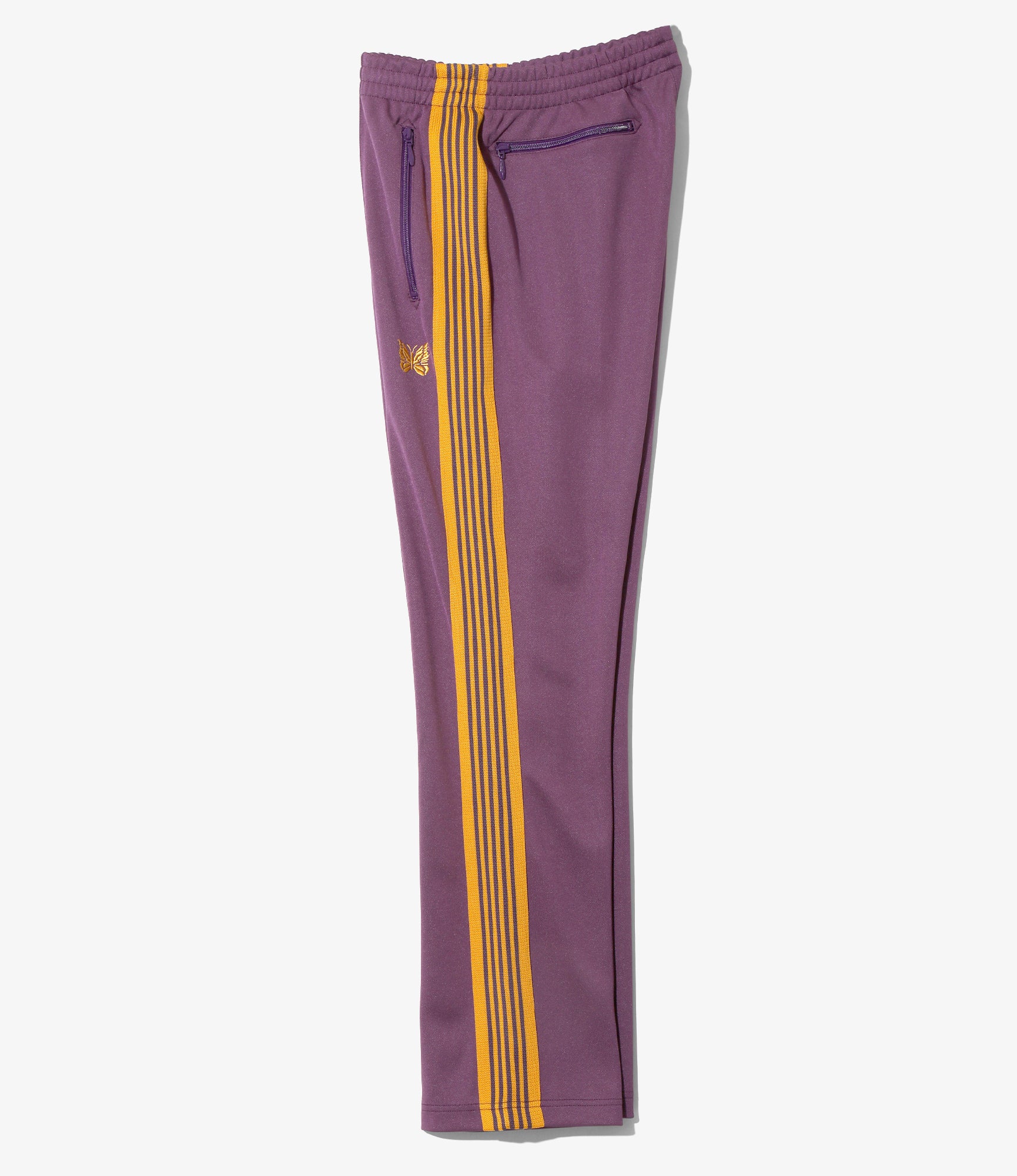 Narrow Track Pant – Purple Smooth Polyester