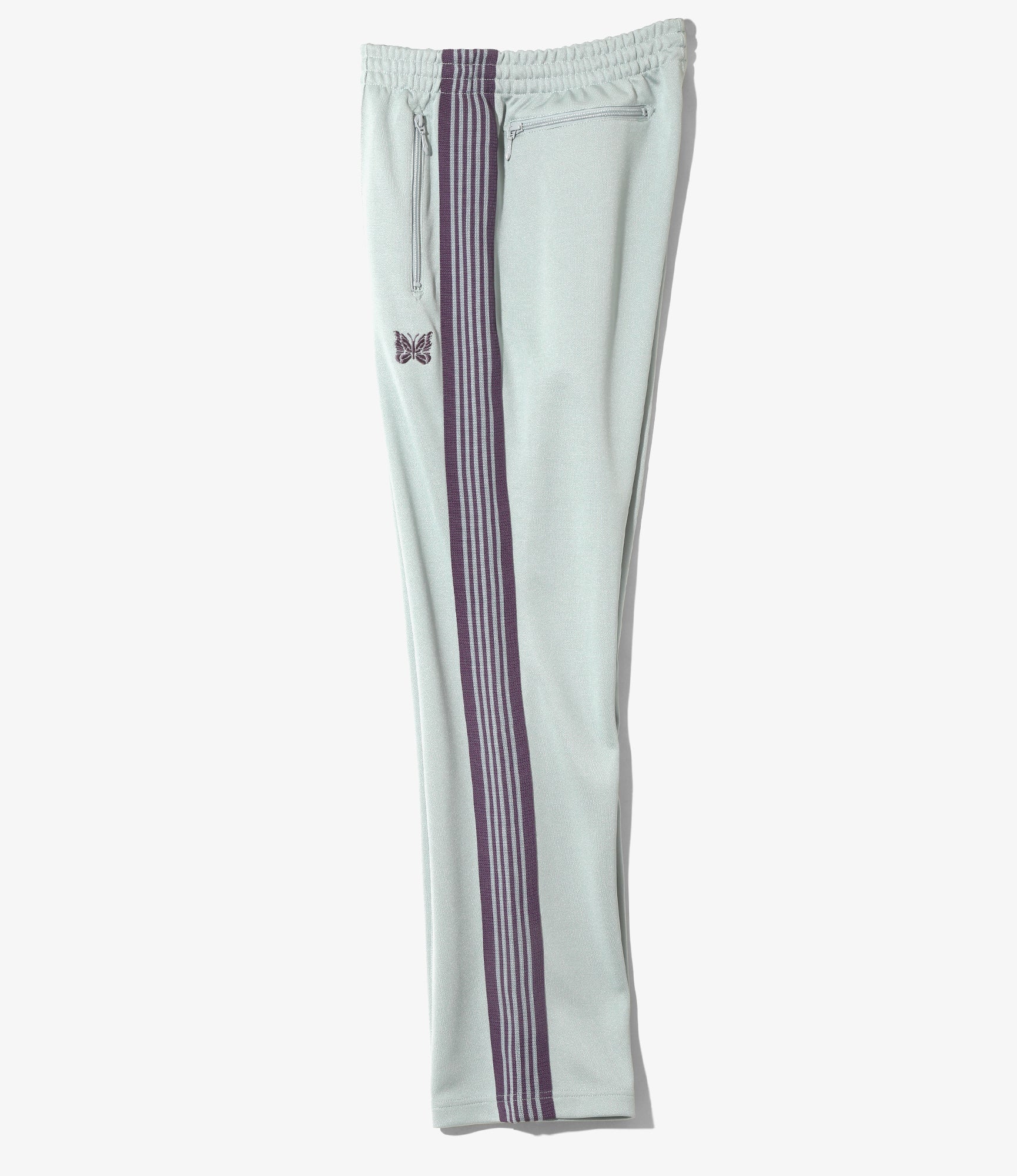 Narrow Track Pant – Sax Blue Smooth Polyester