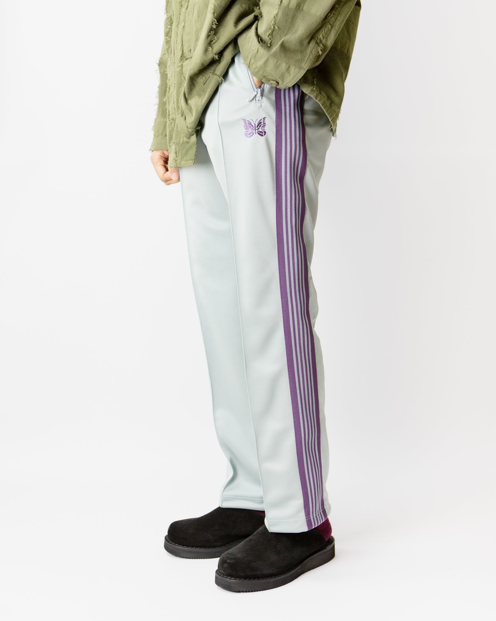 Narrow Track Pant – Sax Blue Smooth Polyester