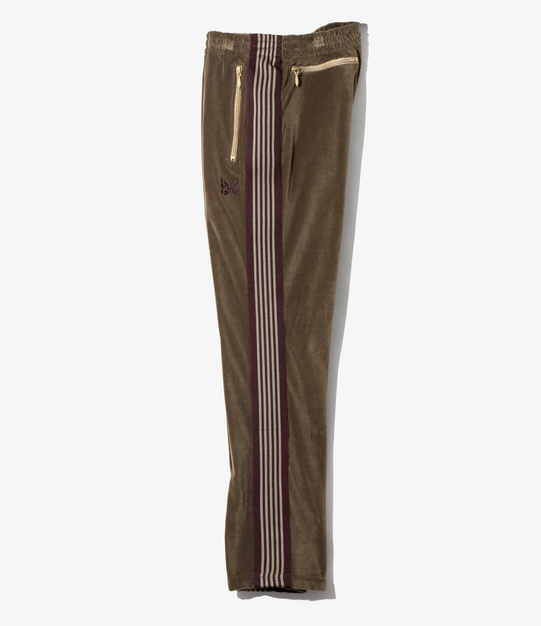 Narrow Track Pant – Taupe Velour