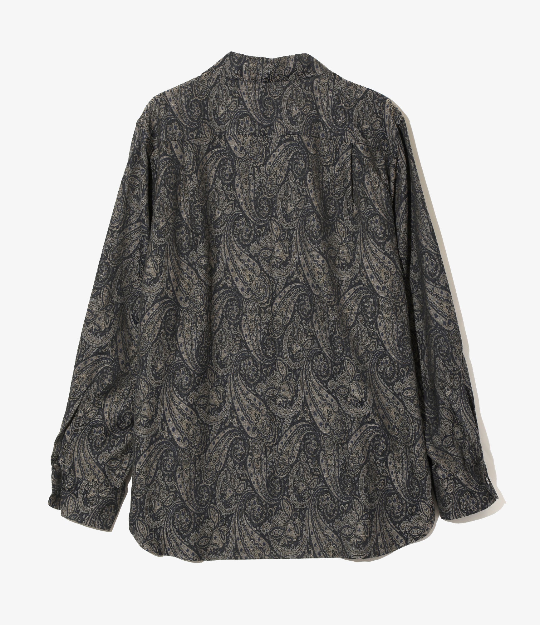 One-Up Shirt – Charcoal Paisley Jacquard Cloth