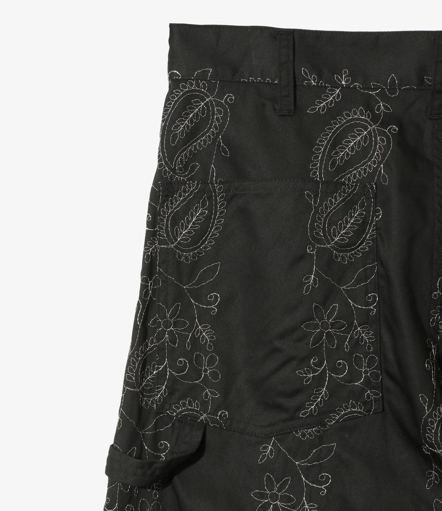 Painter Pant – Black Embroidered Twill