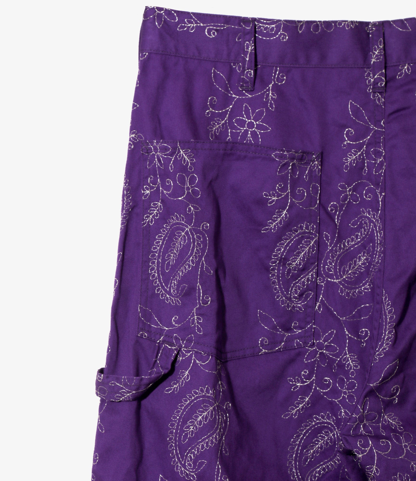 Painter Pant – Purple Embroidered Twill