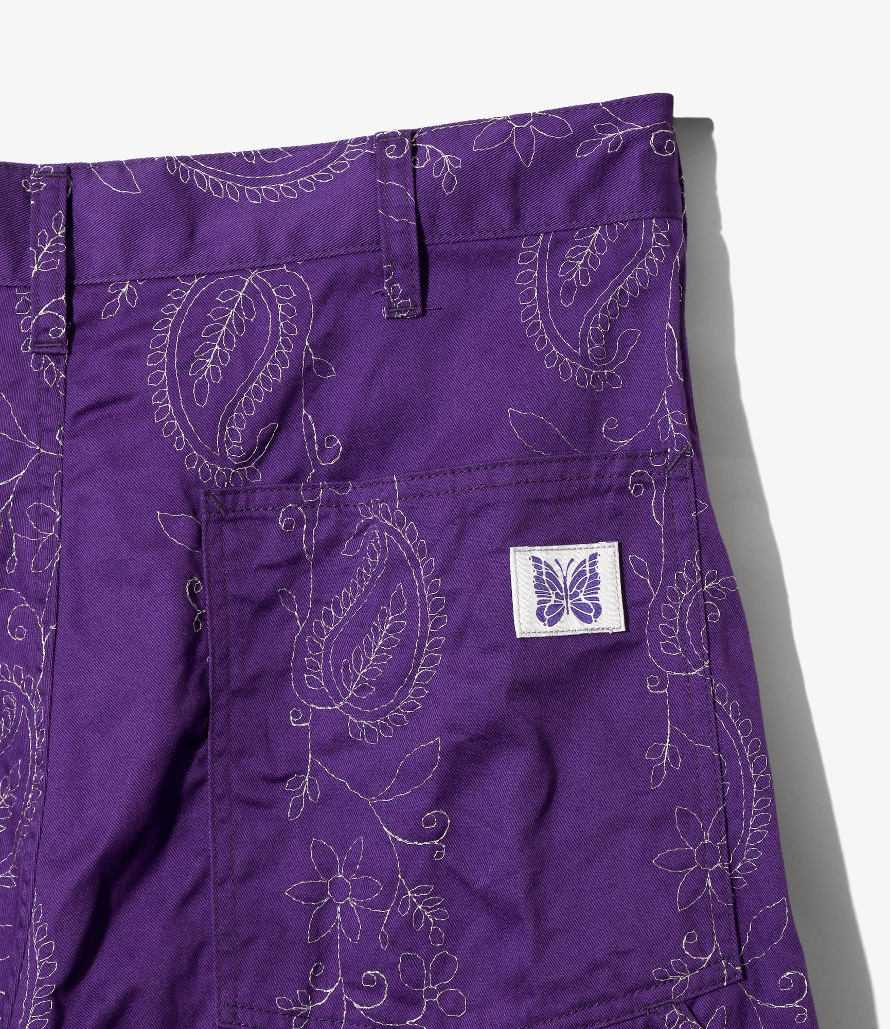 Painter Pant – Purple Embroidered Twill