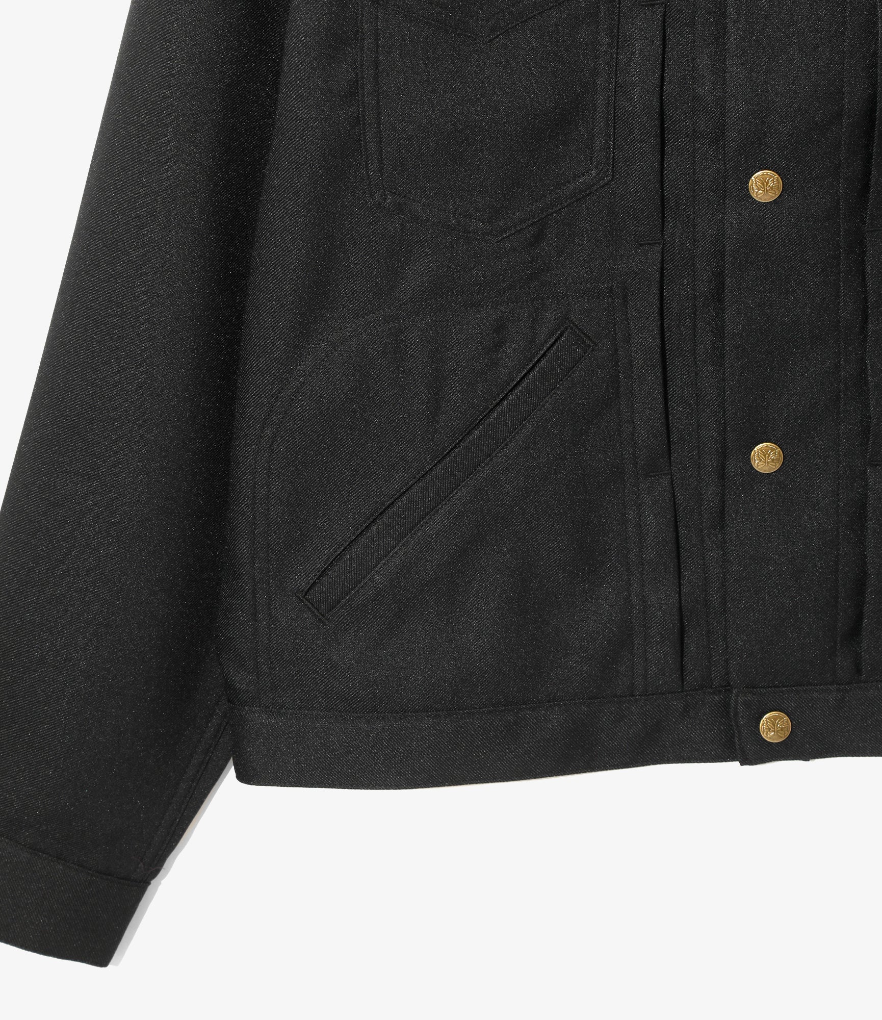 Penny Jean Jacket – Black Polyester Twill