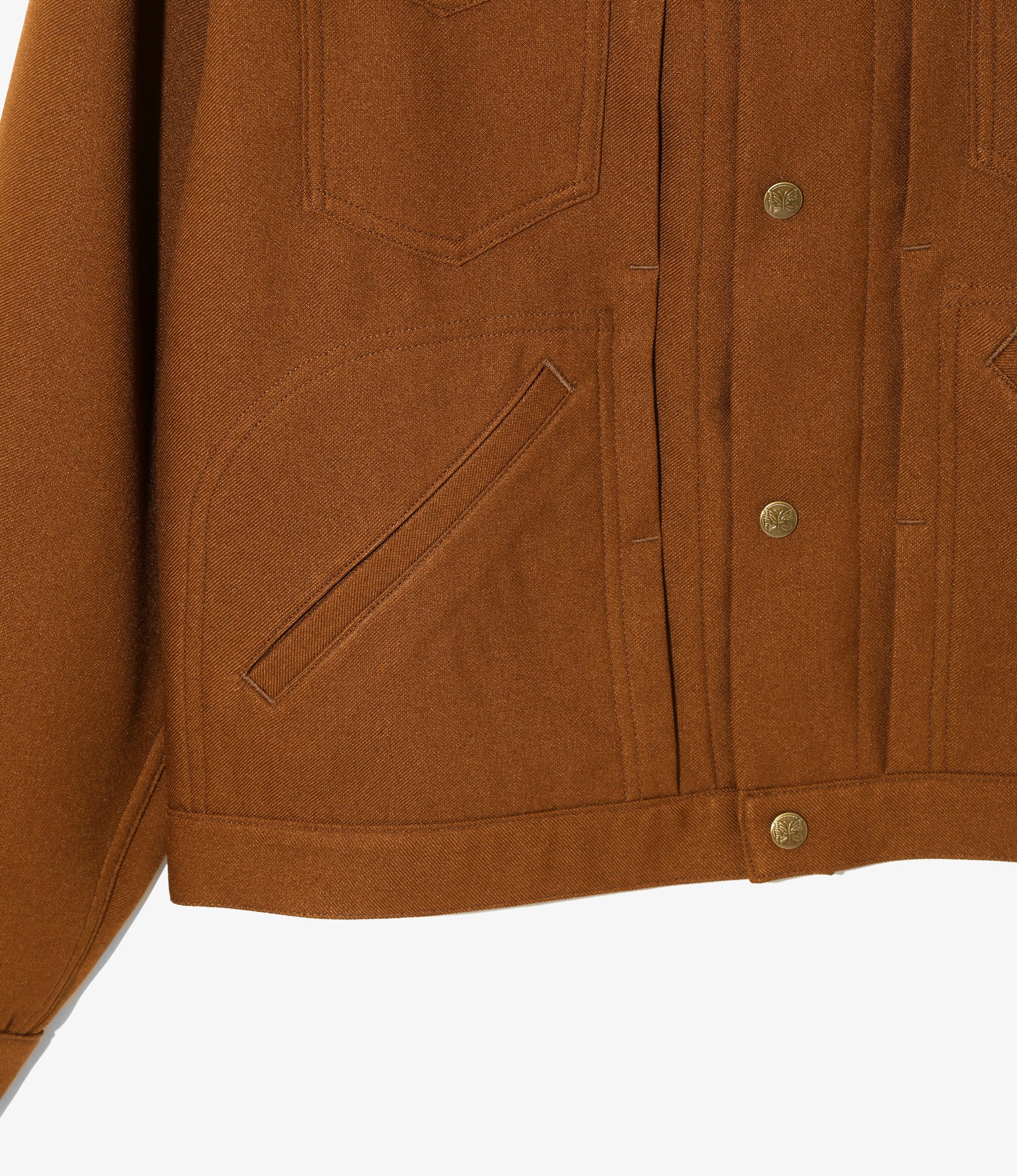 Penny Jean Jacket – Brown Polyester Twill