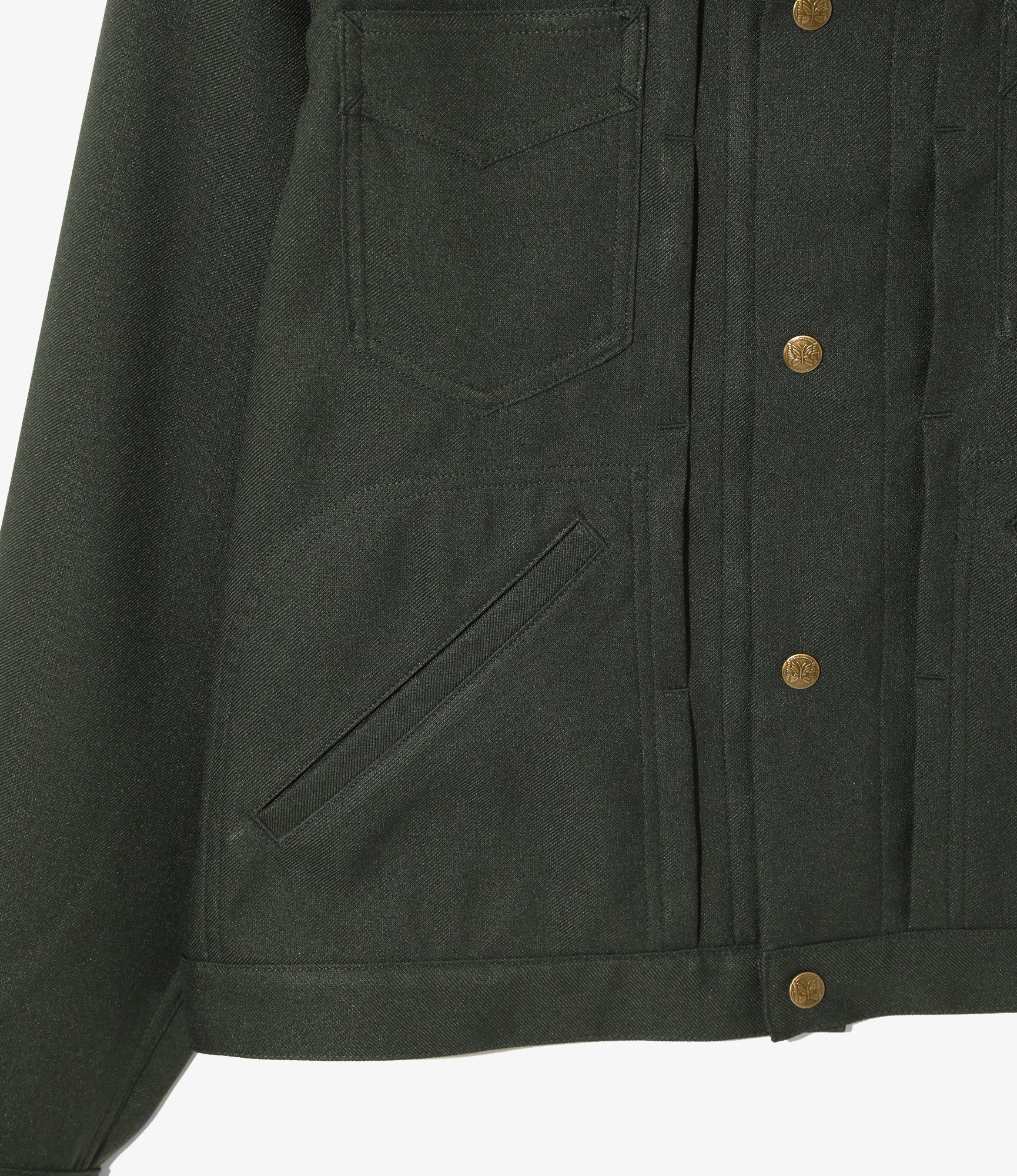 Penny Jean Jacket – Green Polyester Twill