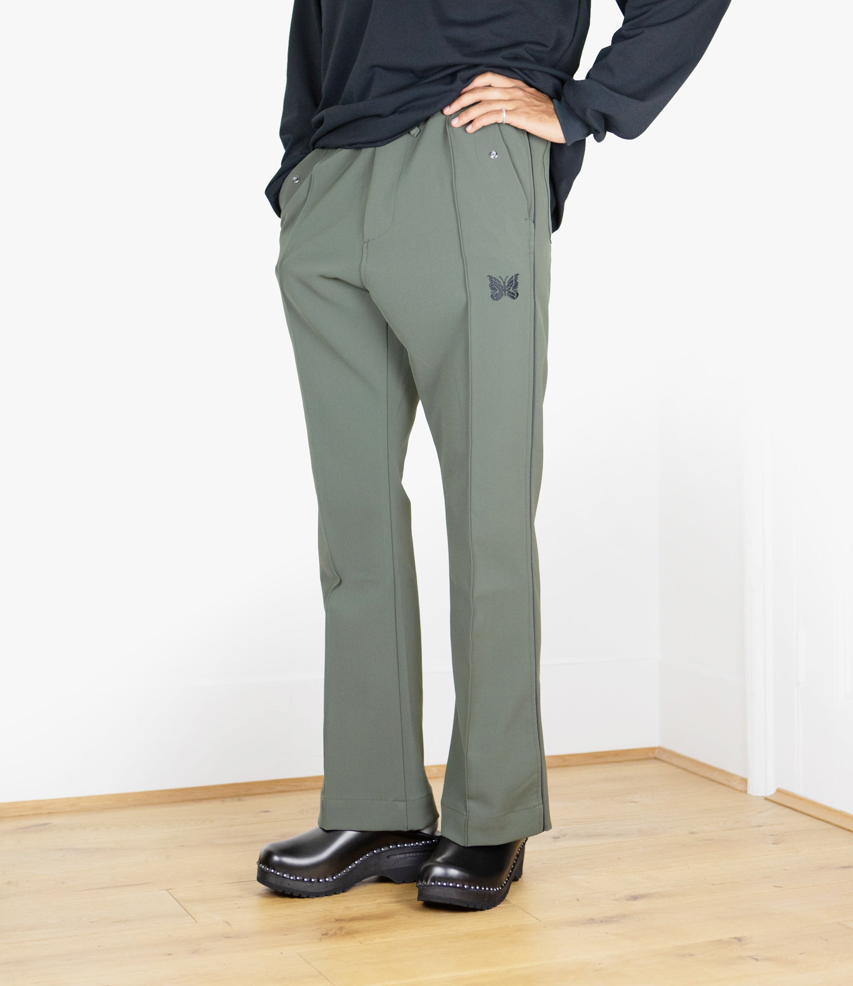 Piping Cowboy Pant – Olive Double Cloth