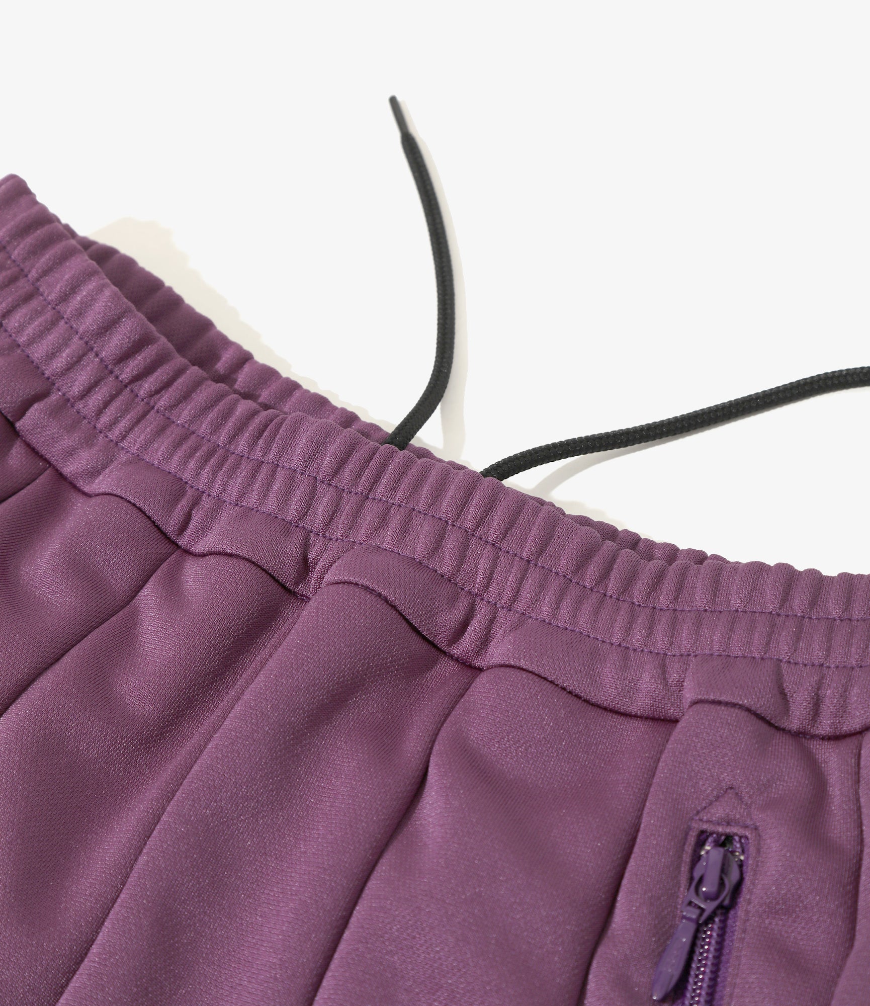 Pleated Track Skirt – Purple Smooth Polyester