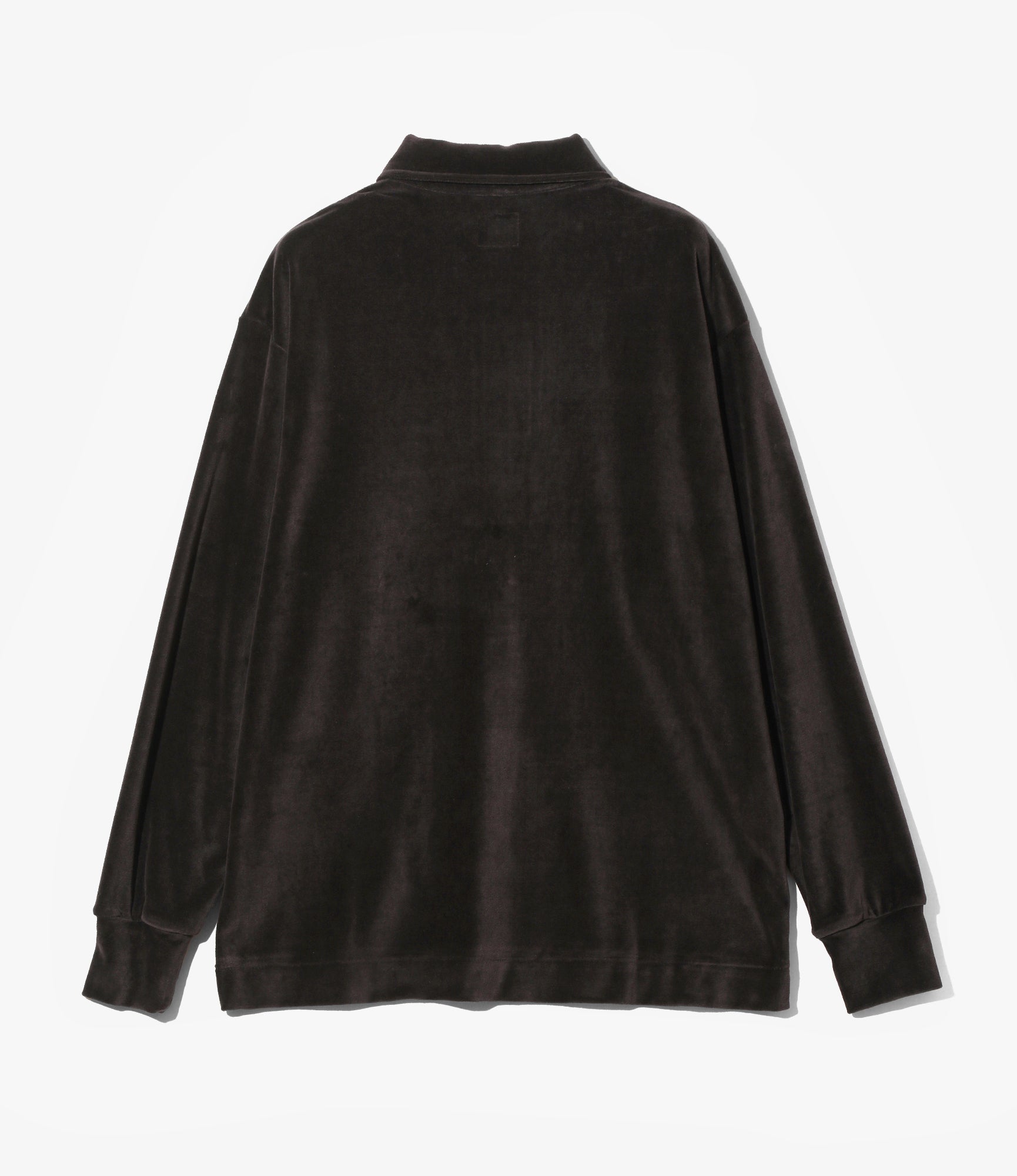 Pullover Shirt – Brown Velour Jersey