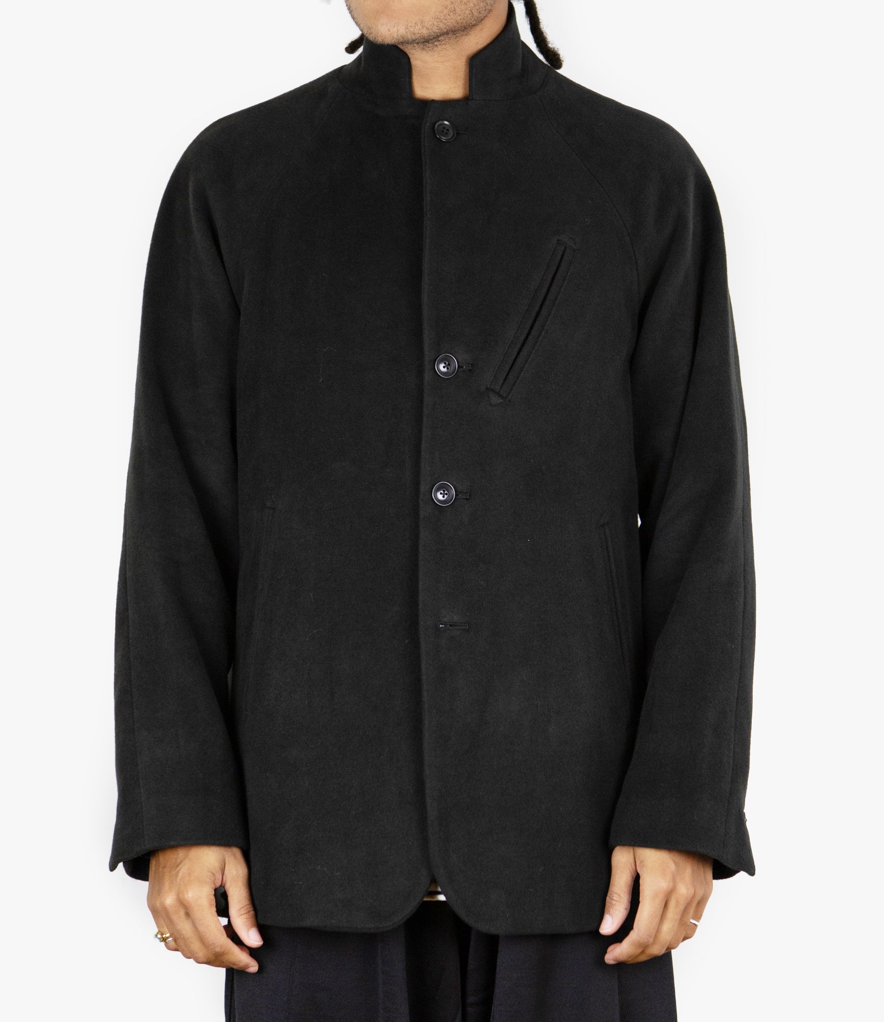 Raglan Jacket – Black Moleskin