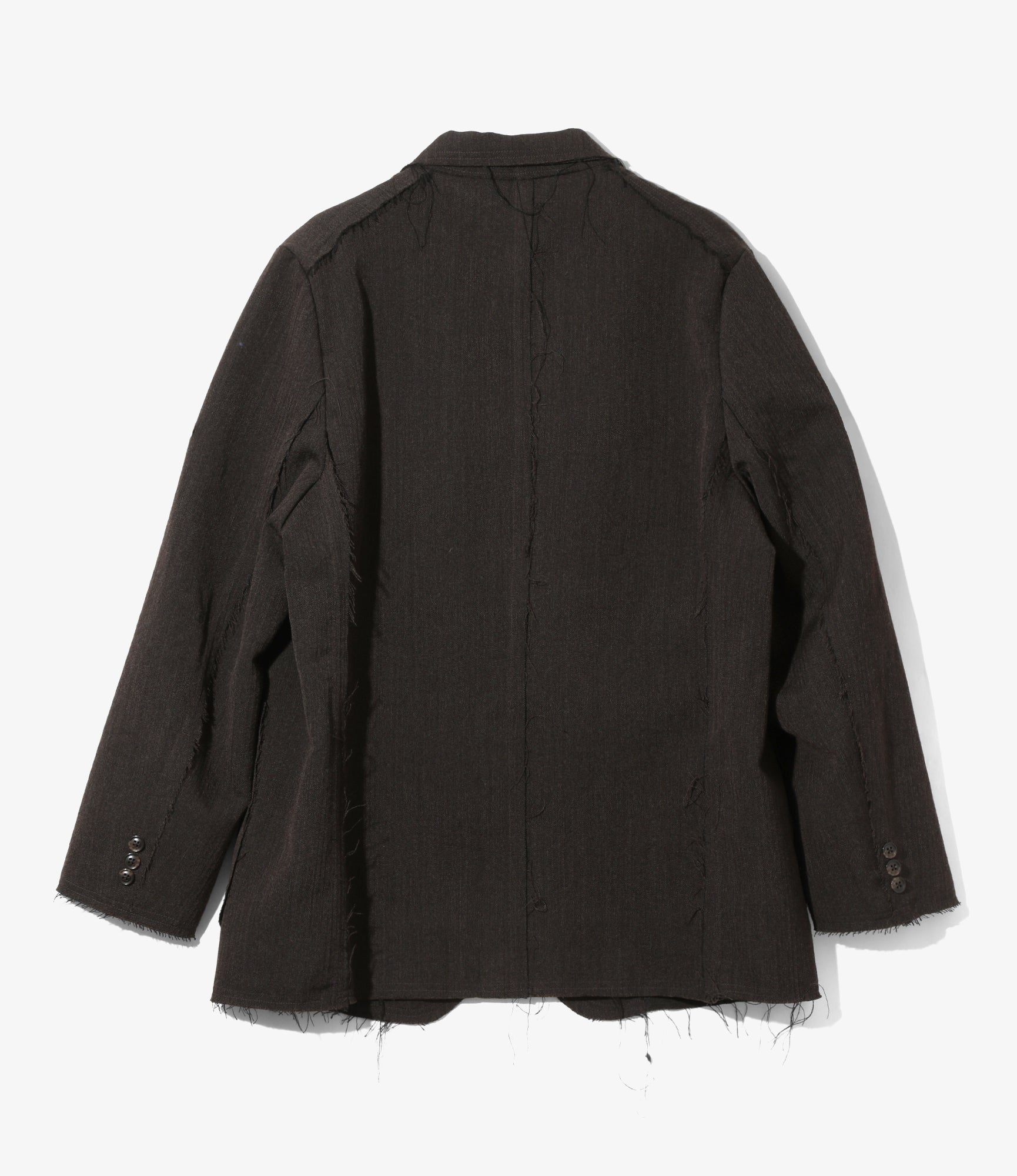 Raw Edge Jacket – Brown Herringbone Wool/Linen