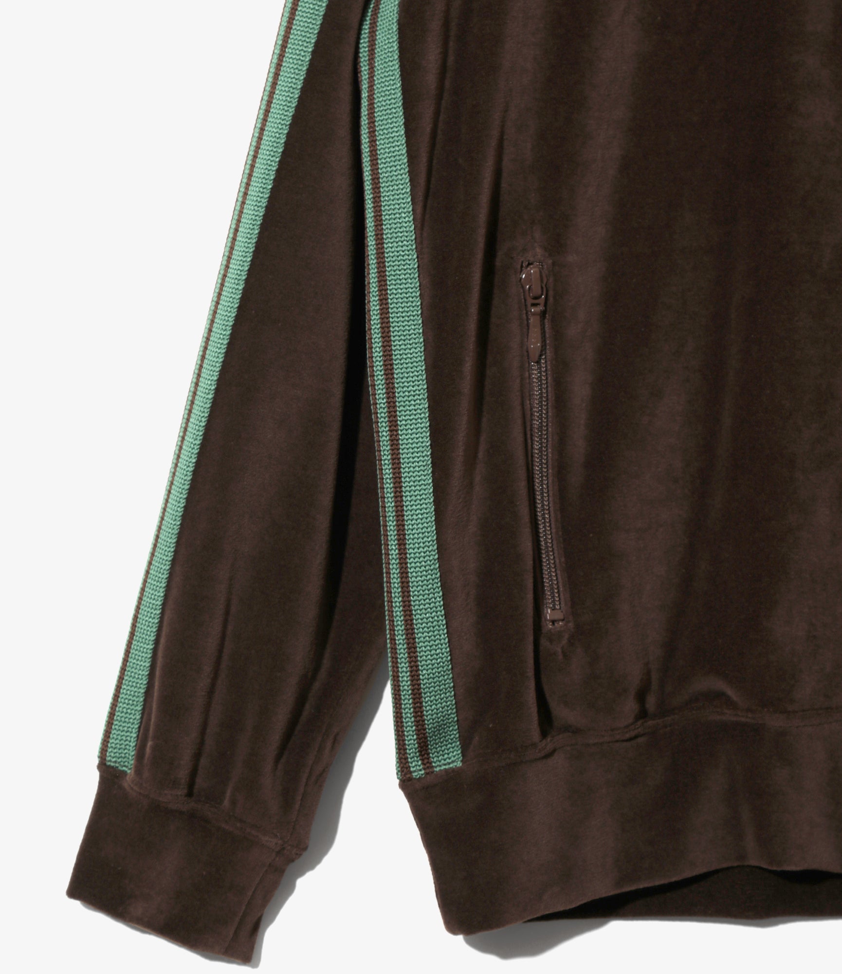 Rib Collar Track Jacket – Brown Velour
