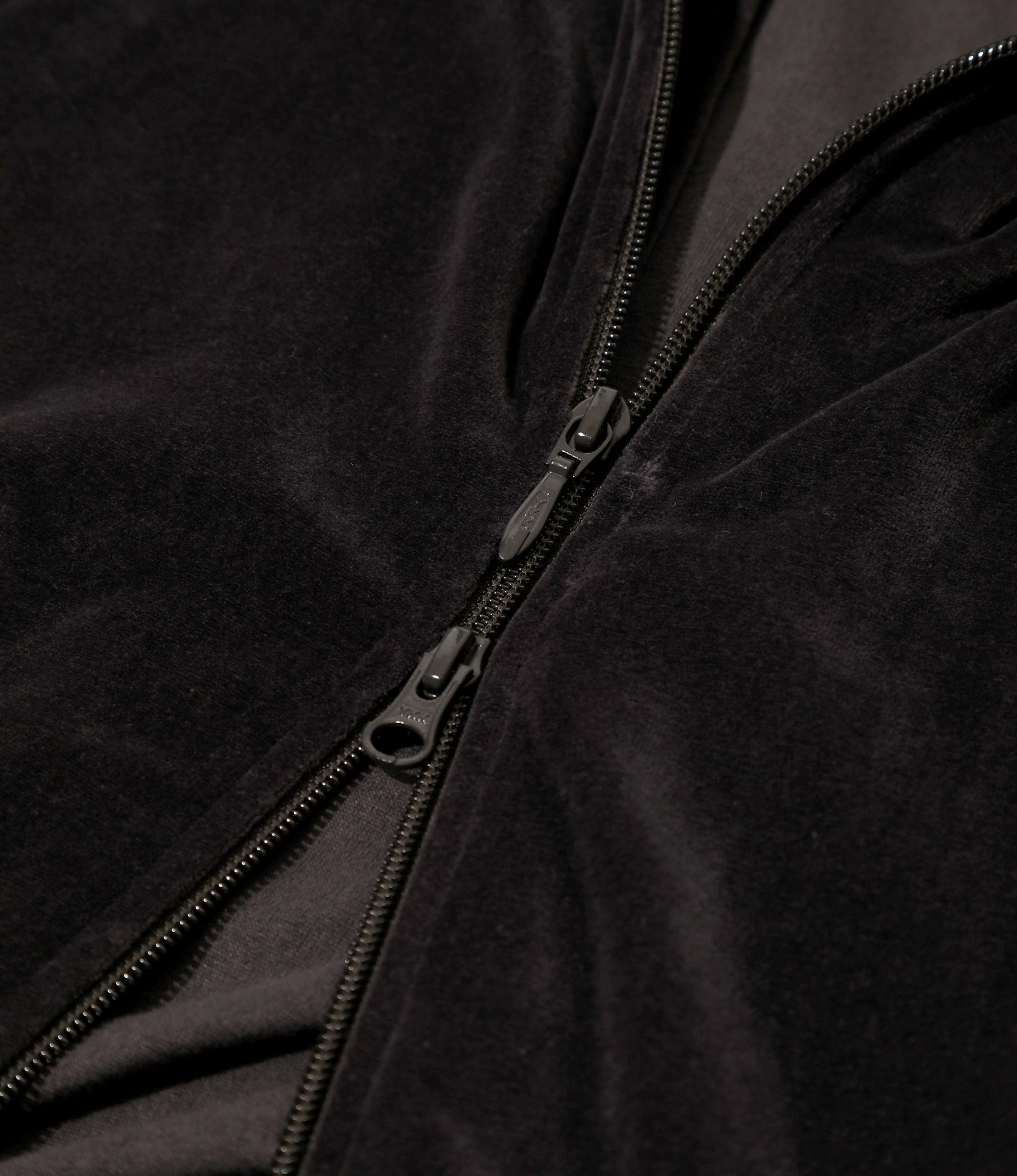 Rib Collar Track Jacket – Charcoal Velour