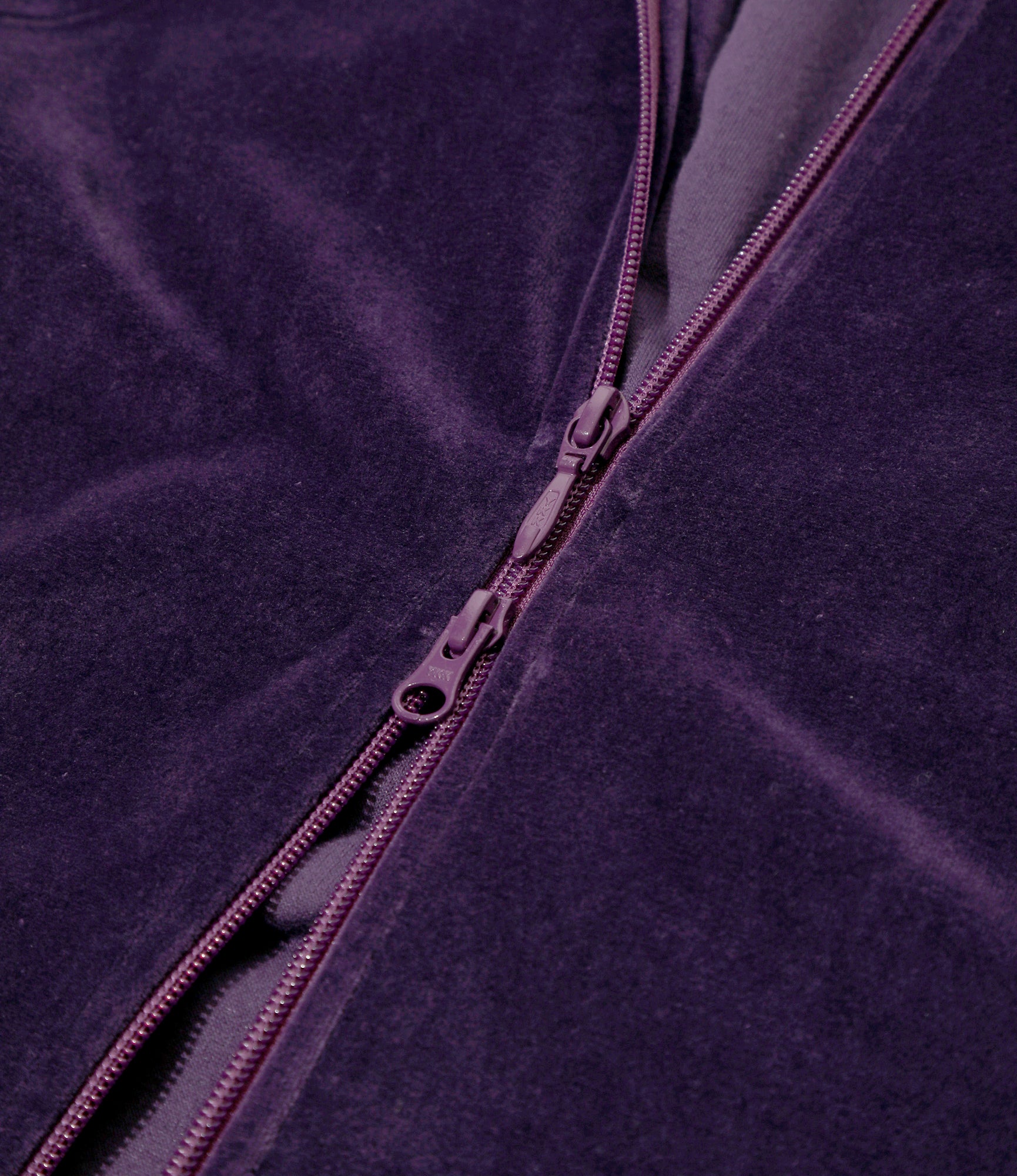 Rib Collar Track Jacket – Purple Velour