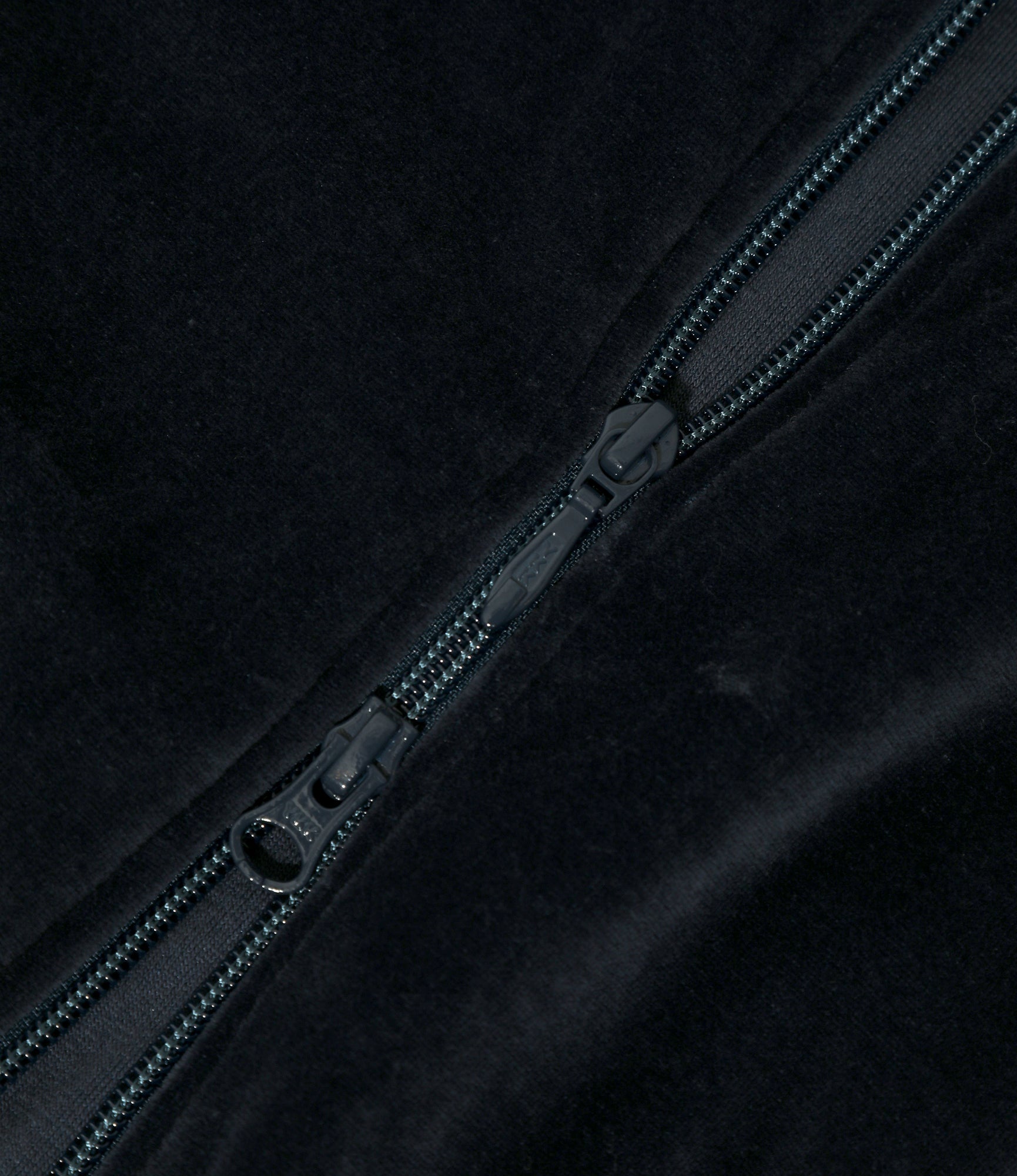 Rib Collar Track Jacket – Steel Blue Velour
