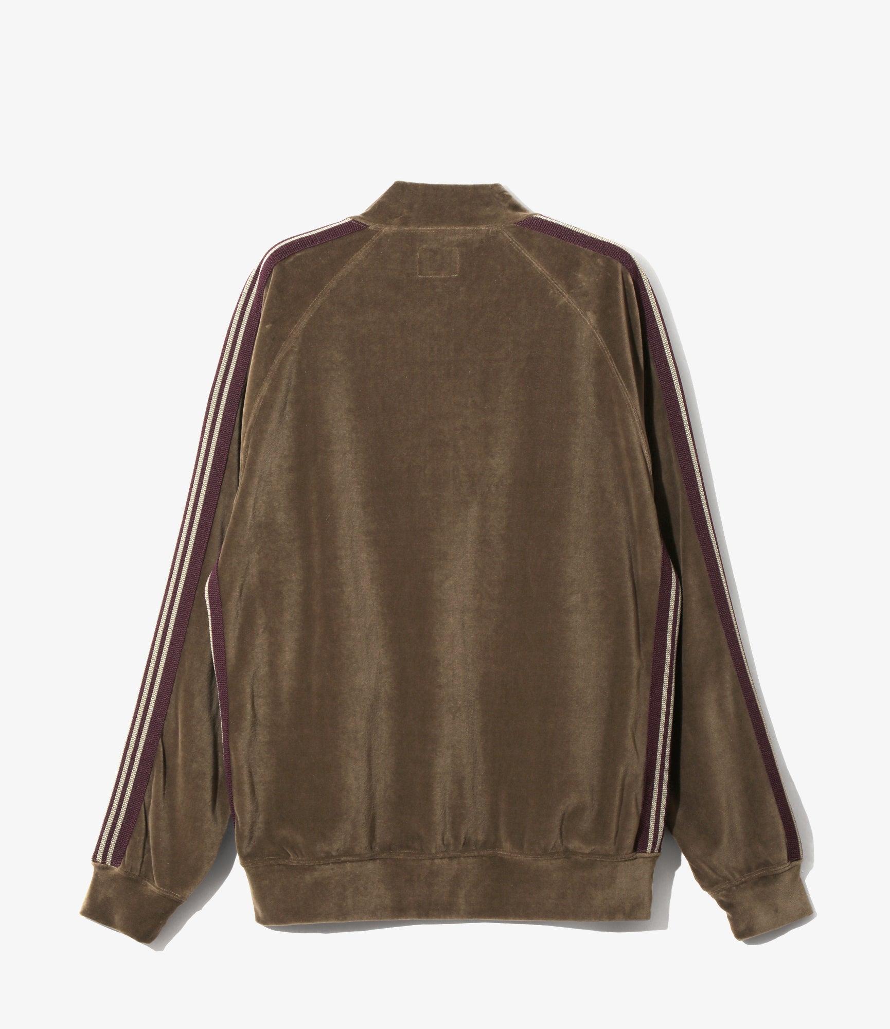 Rib Collar Track Jacket – Taupe Velour