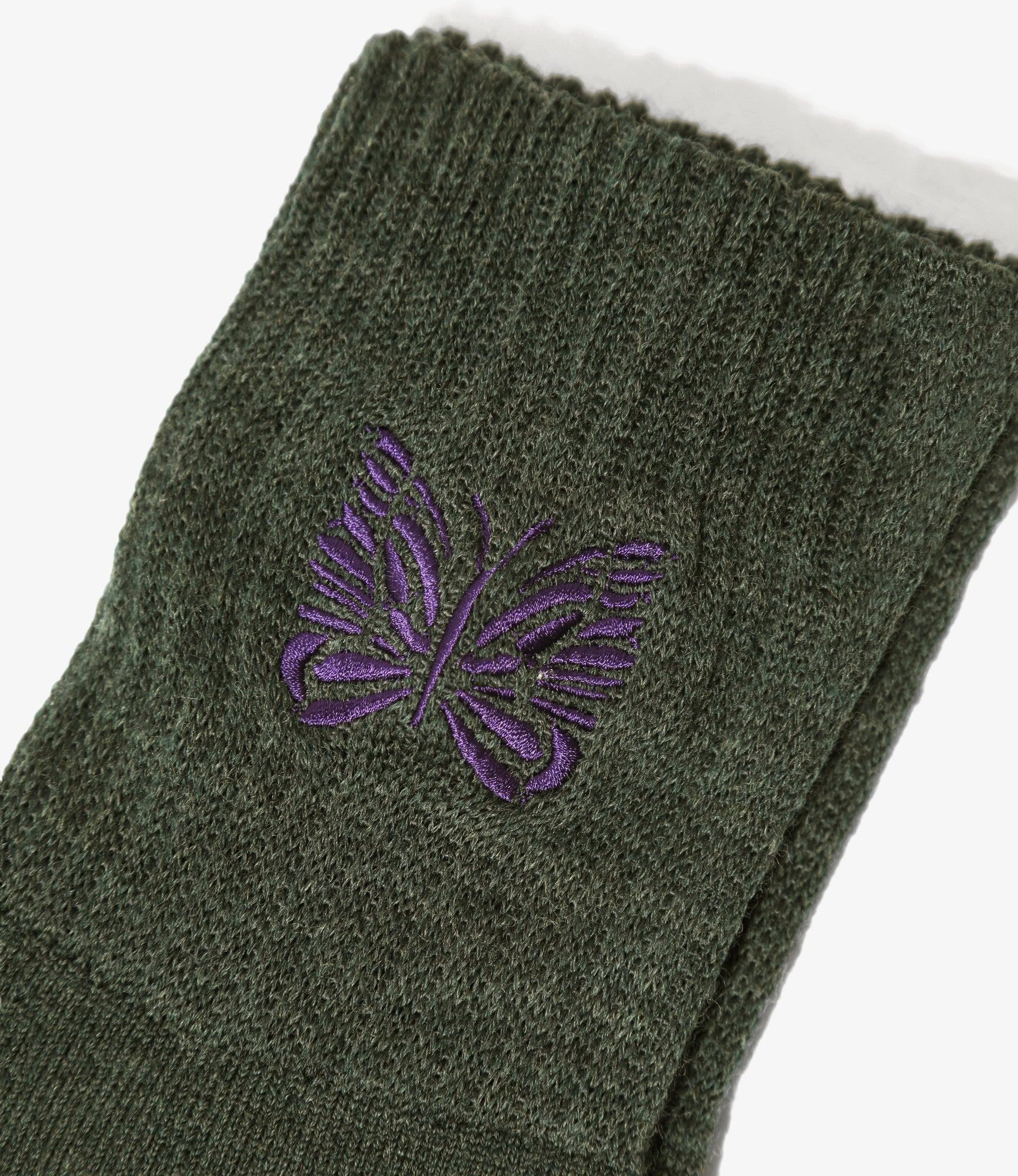 Ribbed Socks – Loden Green Shetland Wool
