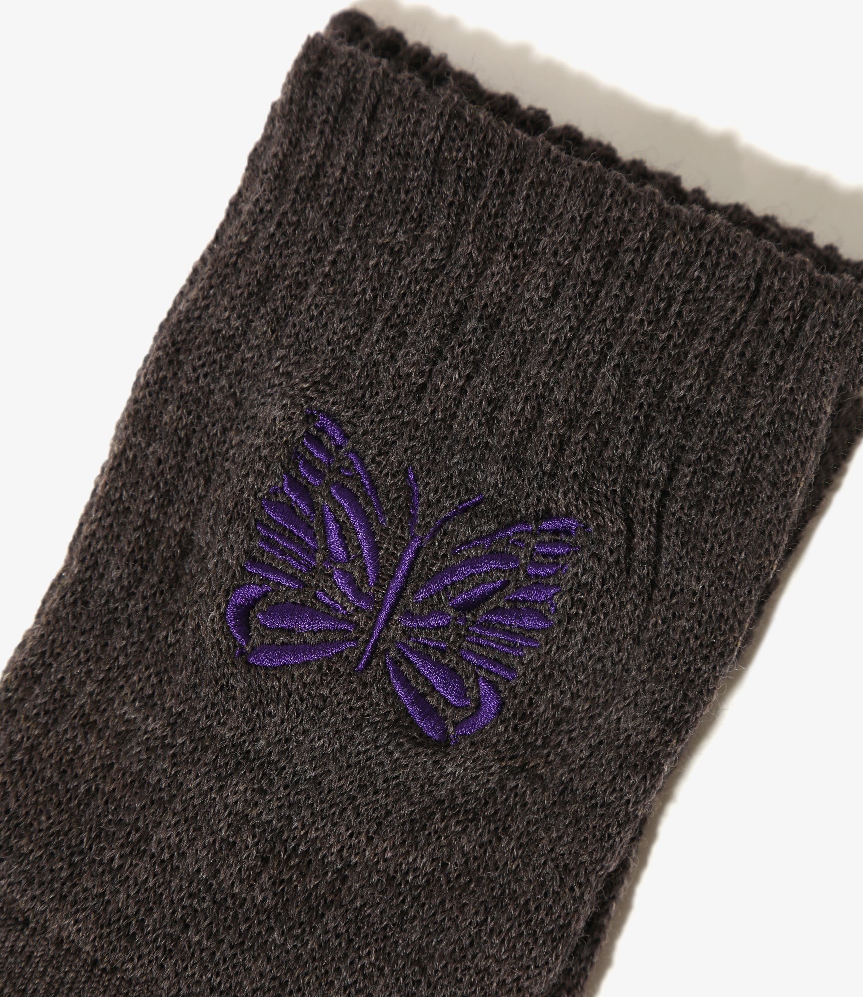 Ribbed Socks – Umber Brown Shetland Wool
