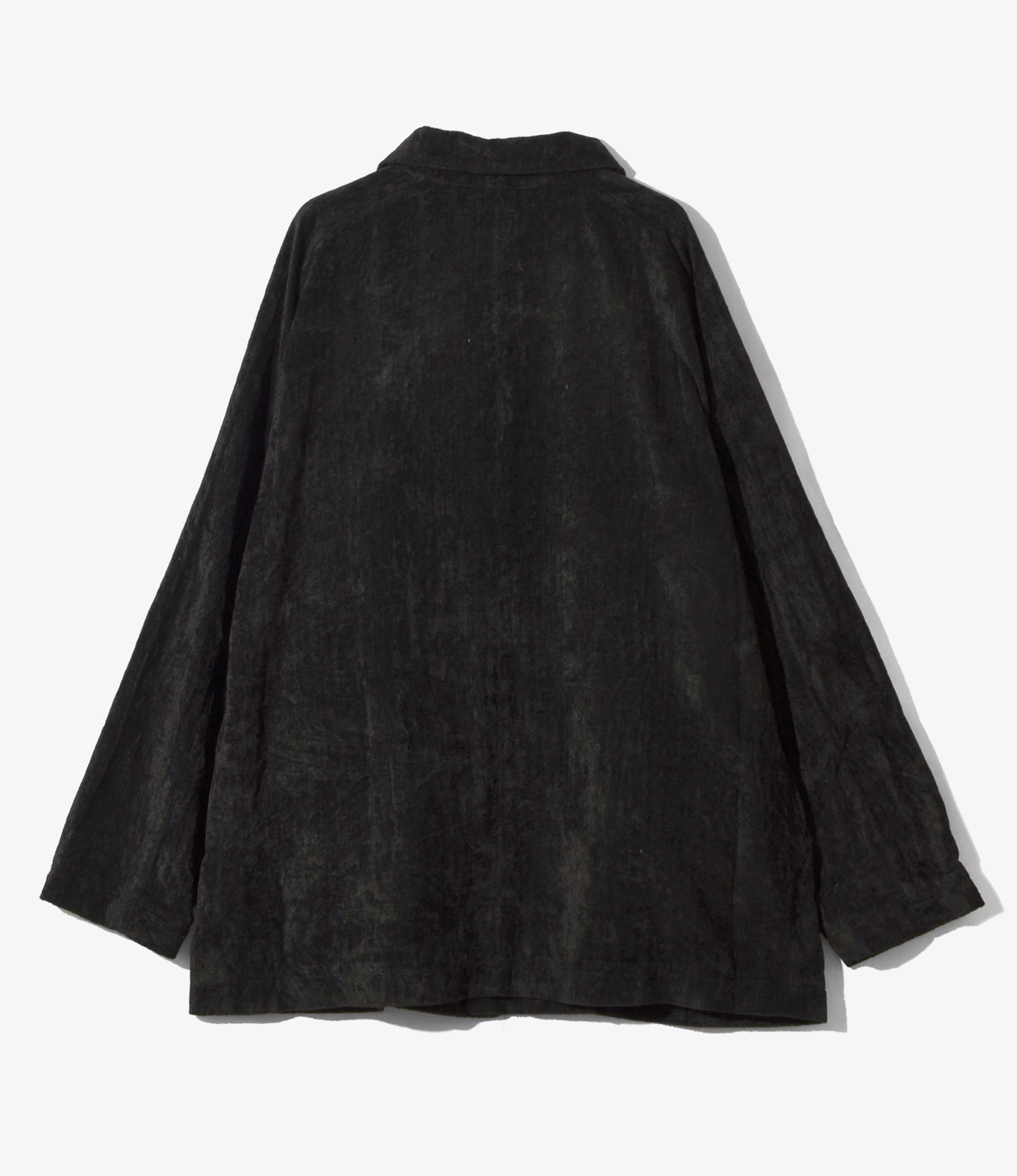 Round Collar Jacket – Black Velvet