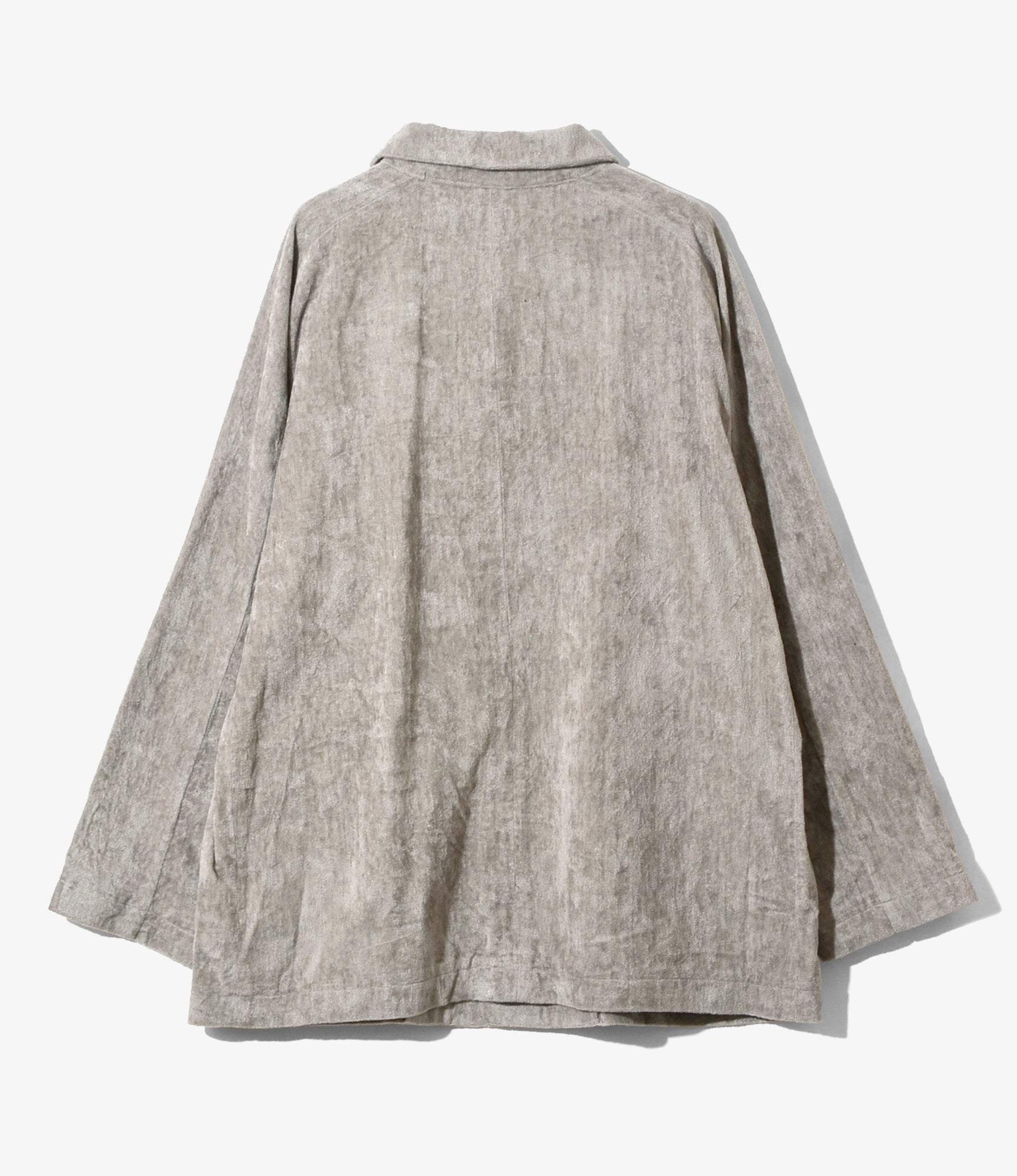 Round Collar Jacket – Grey Velvet