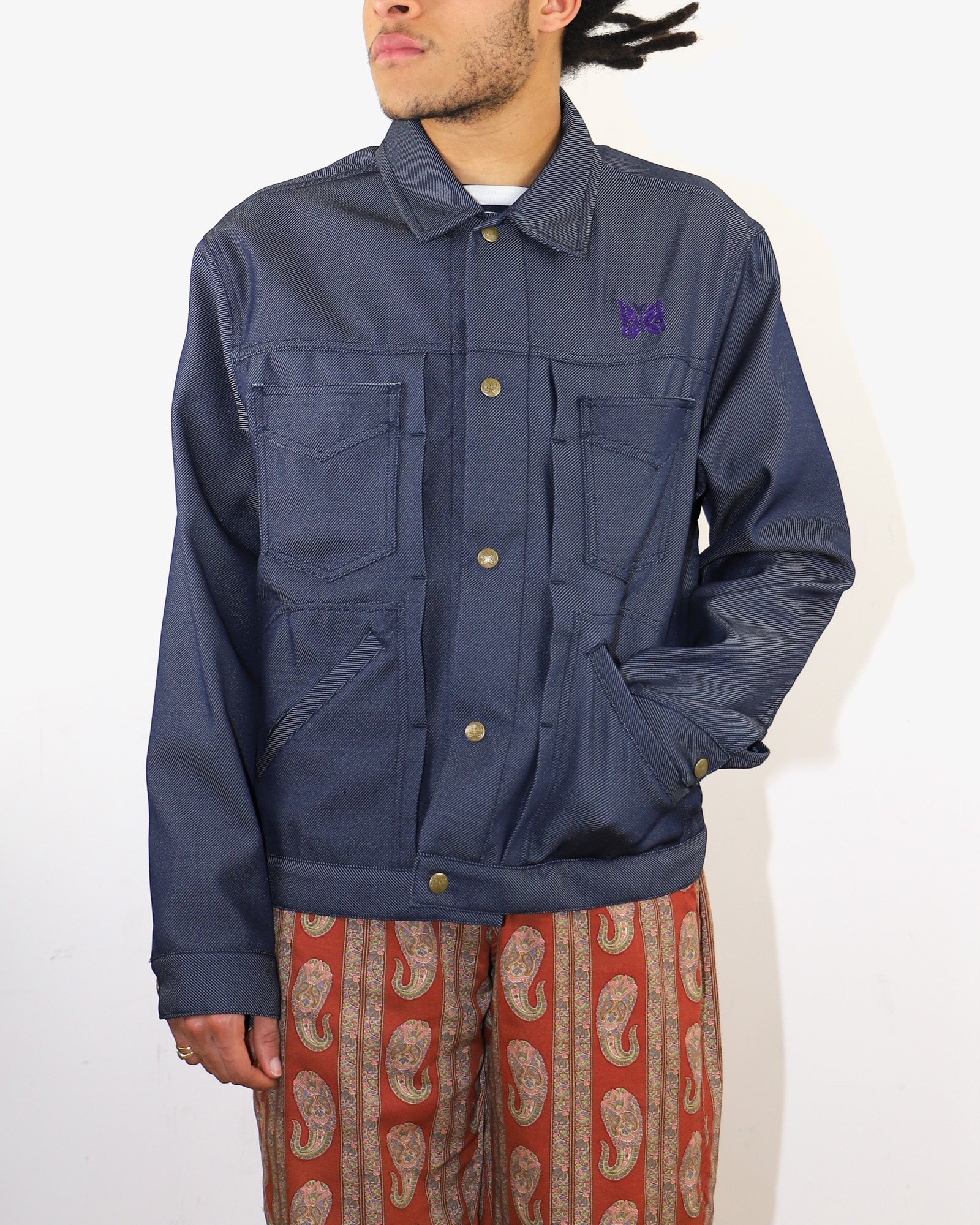 Needles Penny Jean Jacket - Poly Twill - Navy | Nepenthes London