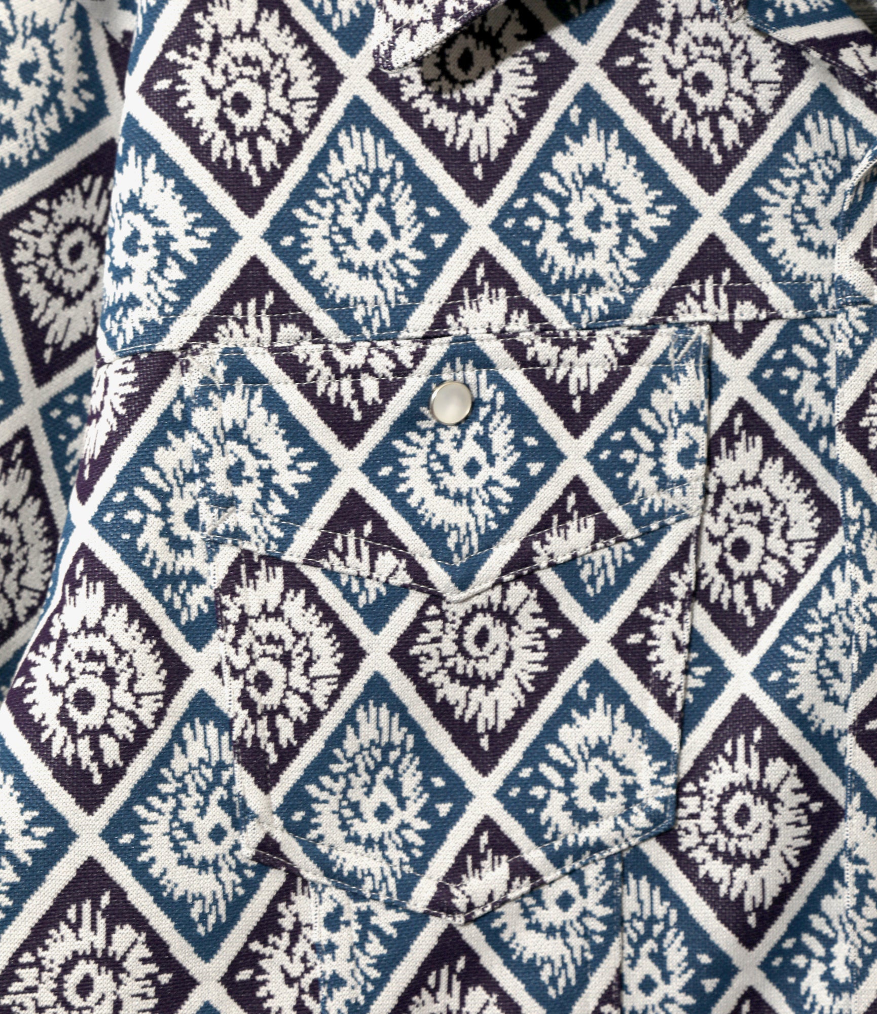 Saddleman Shirt – Blue/Purple Jacquard
