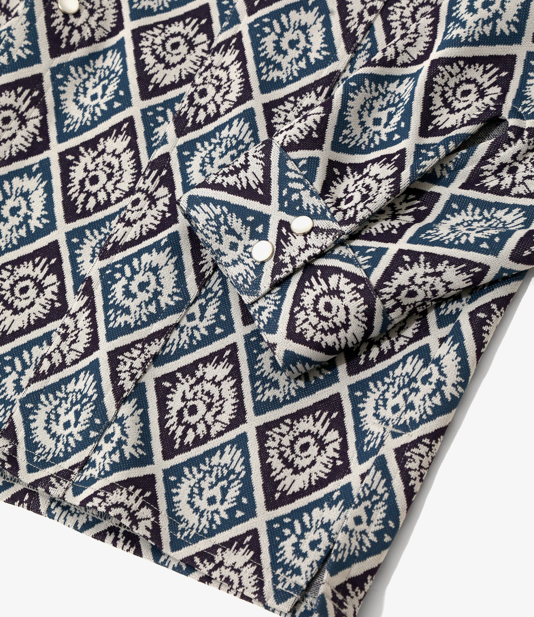 Saddleman Shirt – Blue/Purple Jacquard