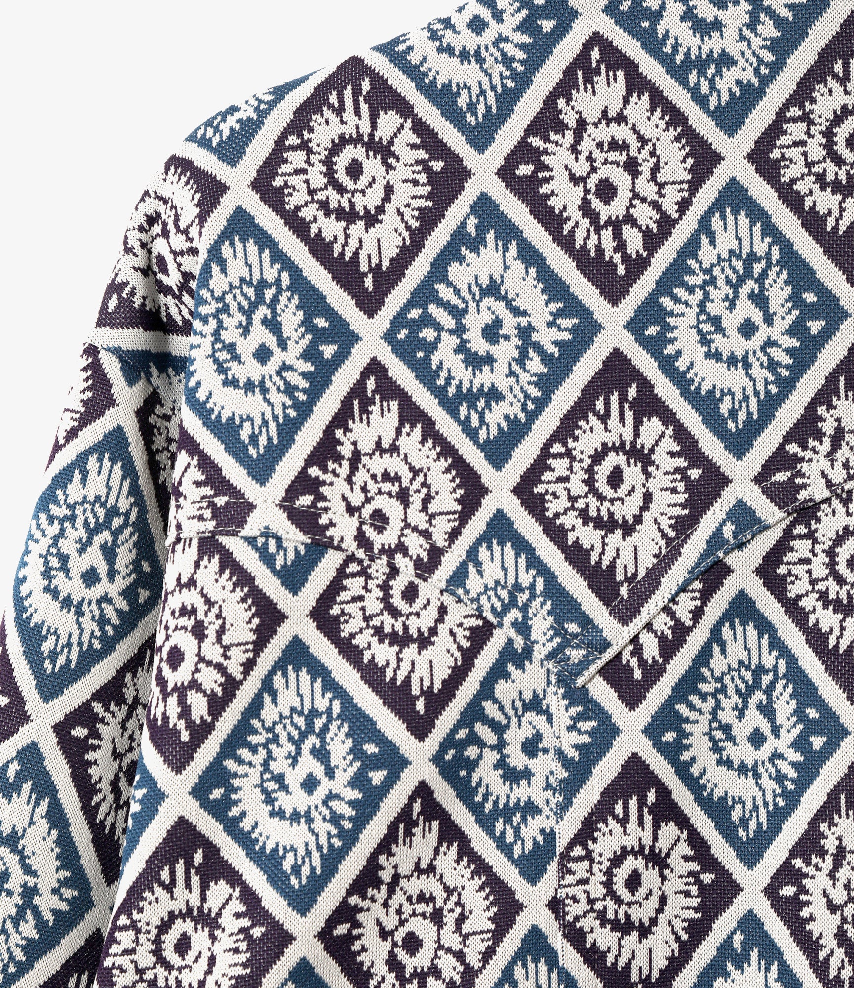 Saddleman Shirt – Blue/Purple Jacquard