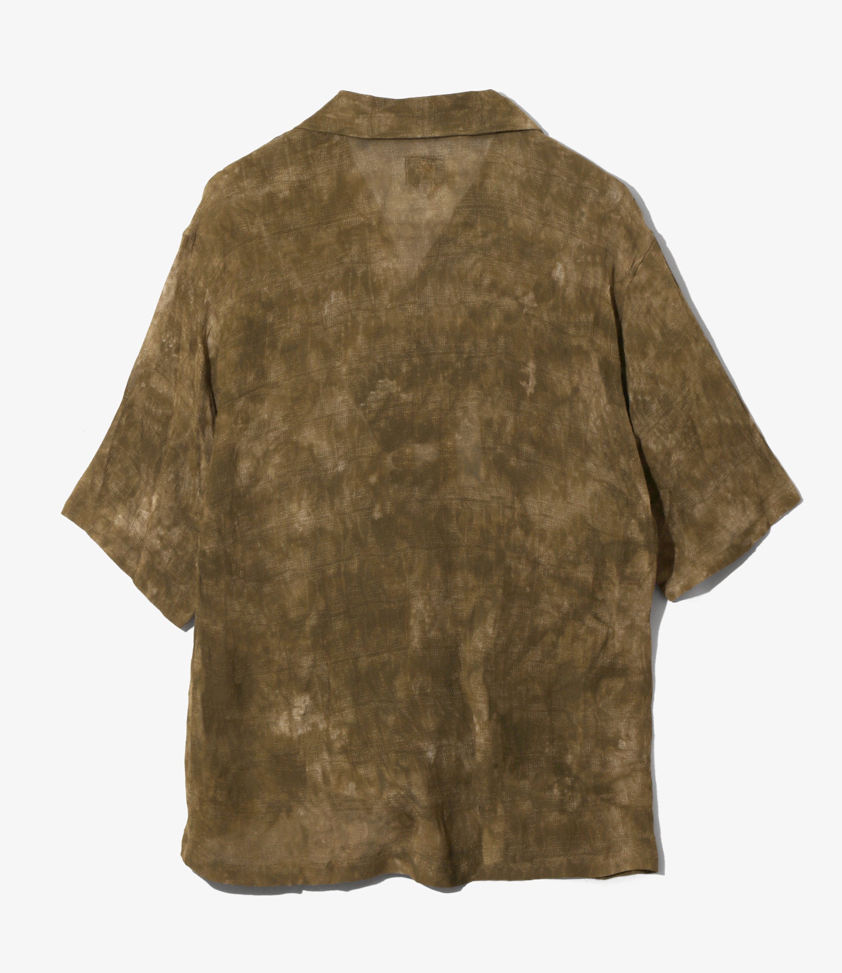 Cabana Short Sleeve Shirt – Olive Uneven Dyed Mesh