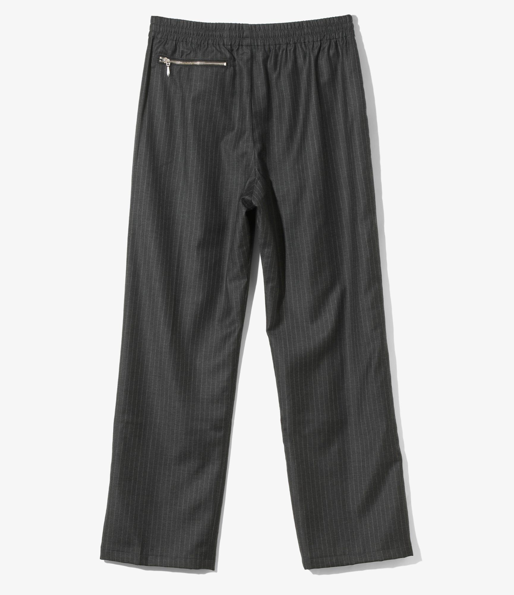 Track Pant – Grey Striped Viyella Wool