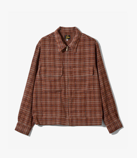 Sports Jacket – Brown Grid Dobby | Needles | Nepenthes London