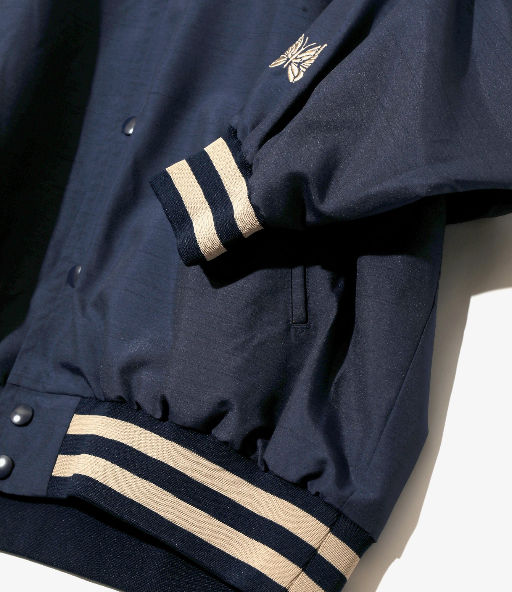 Stadium Jacket – Navy Shantung