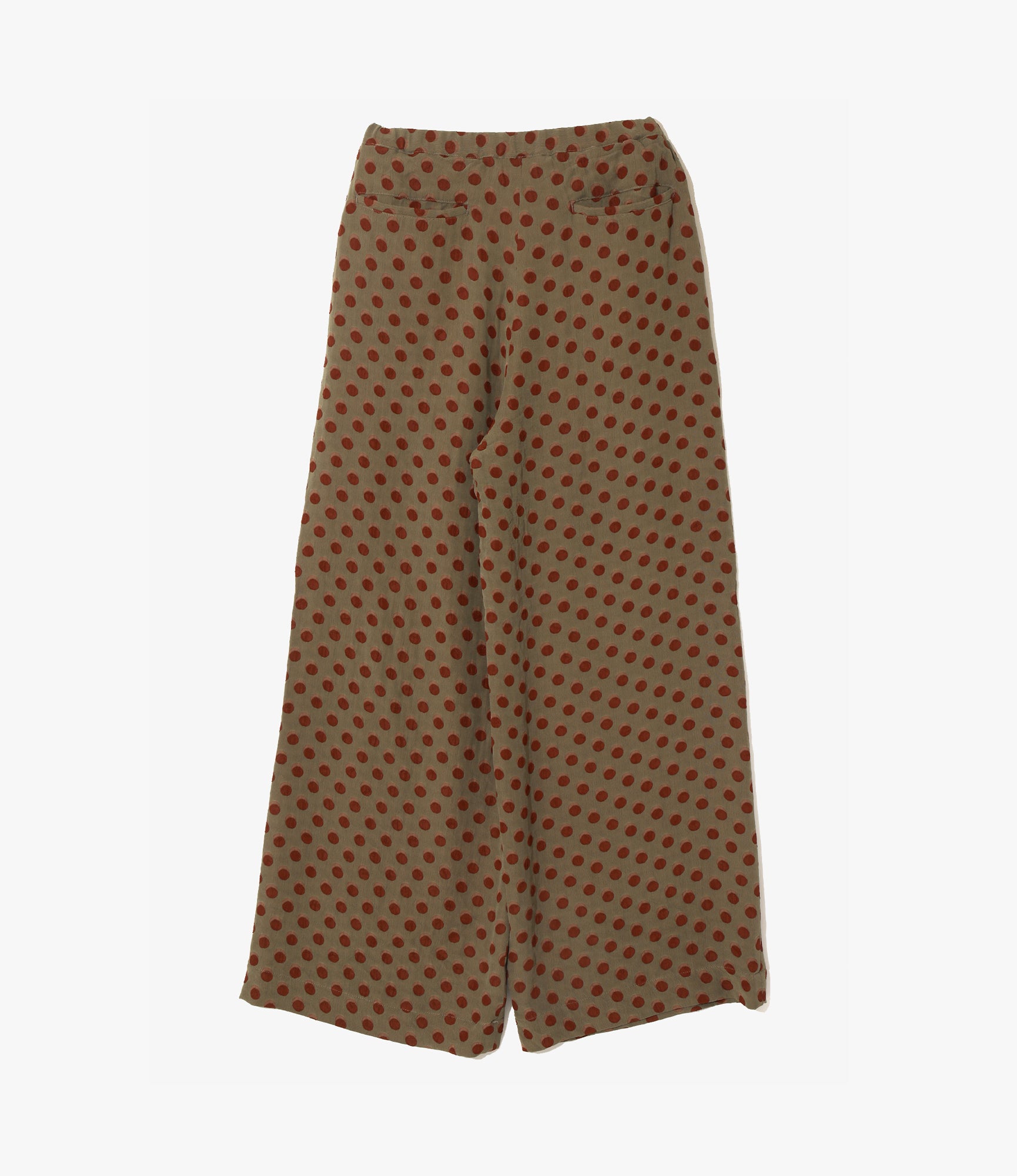 String Baggy Pant – Brown Polka Dot Jacquard