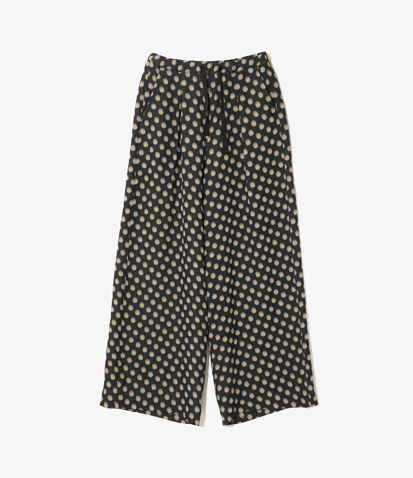 String Baggy Pant – Navy Polka Dot Jacquard