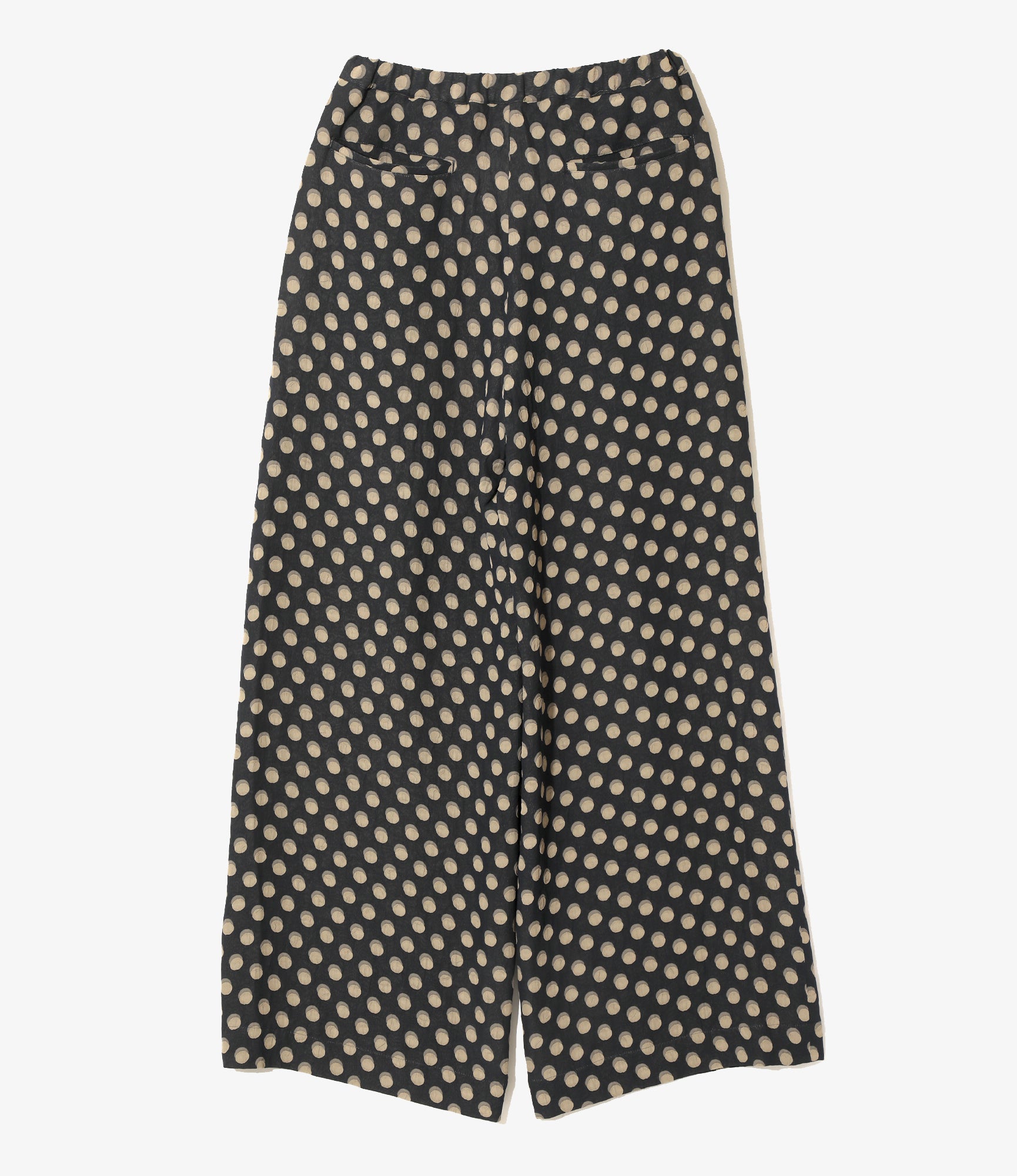 String Baggy Pant – Navy Polka Dot Jacquard