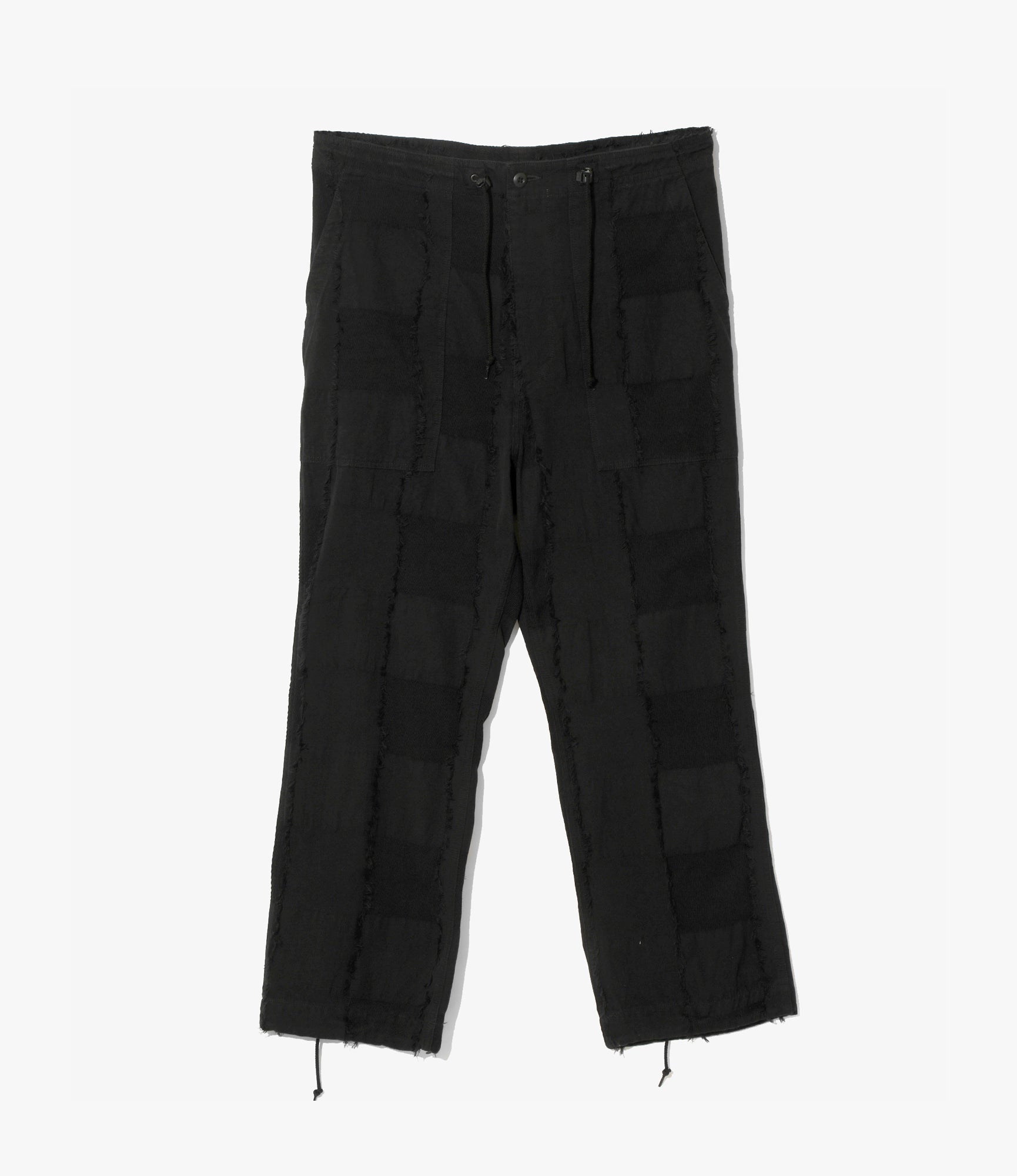 String Fatigue Pant – Black Cut Jacquard Ripstop Cotton