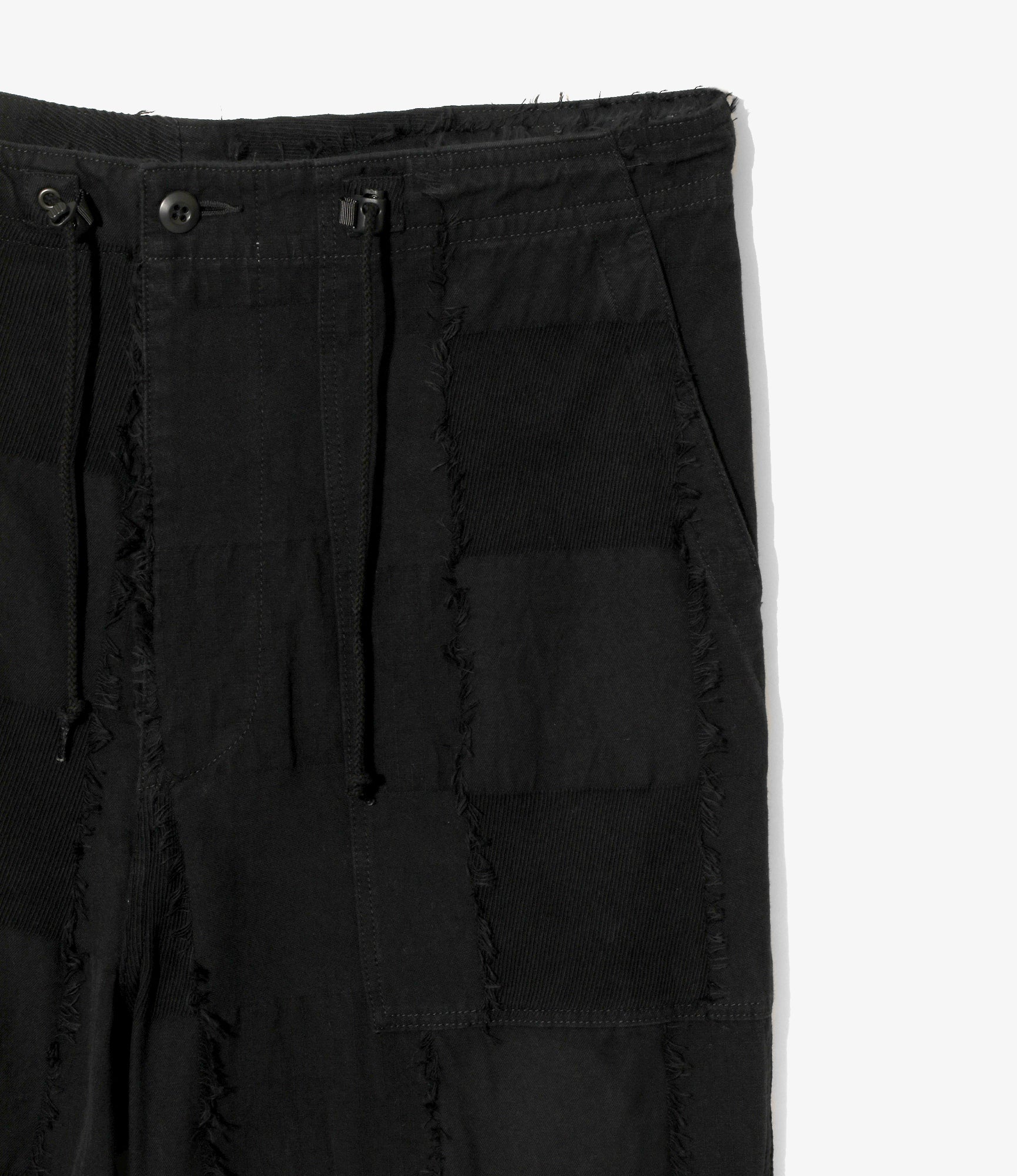 String Fatigue Pant – Black Cut Jacquard Ripstop Cotton